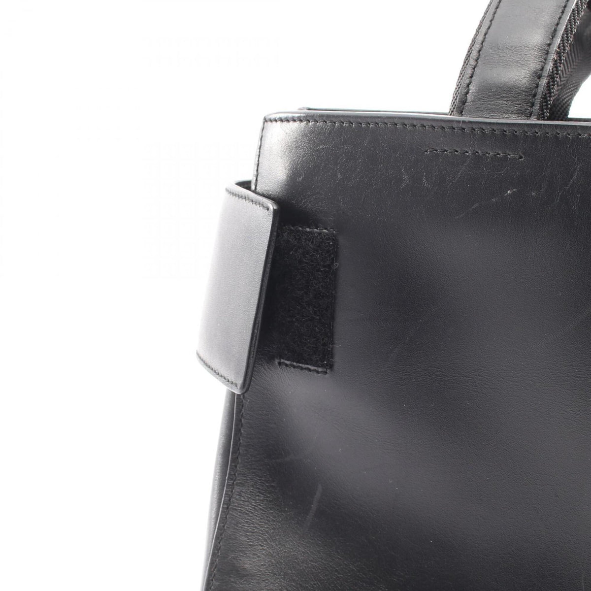 Prada Black Leather Handbag Tote Bag (Pre-Owned)