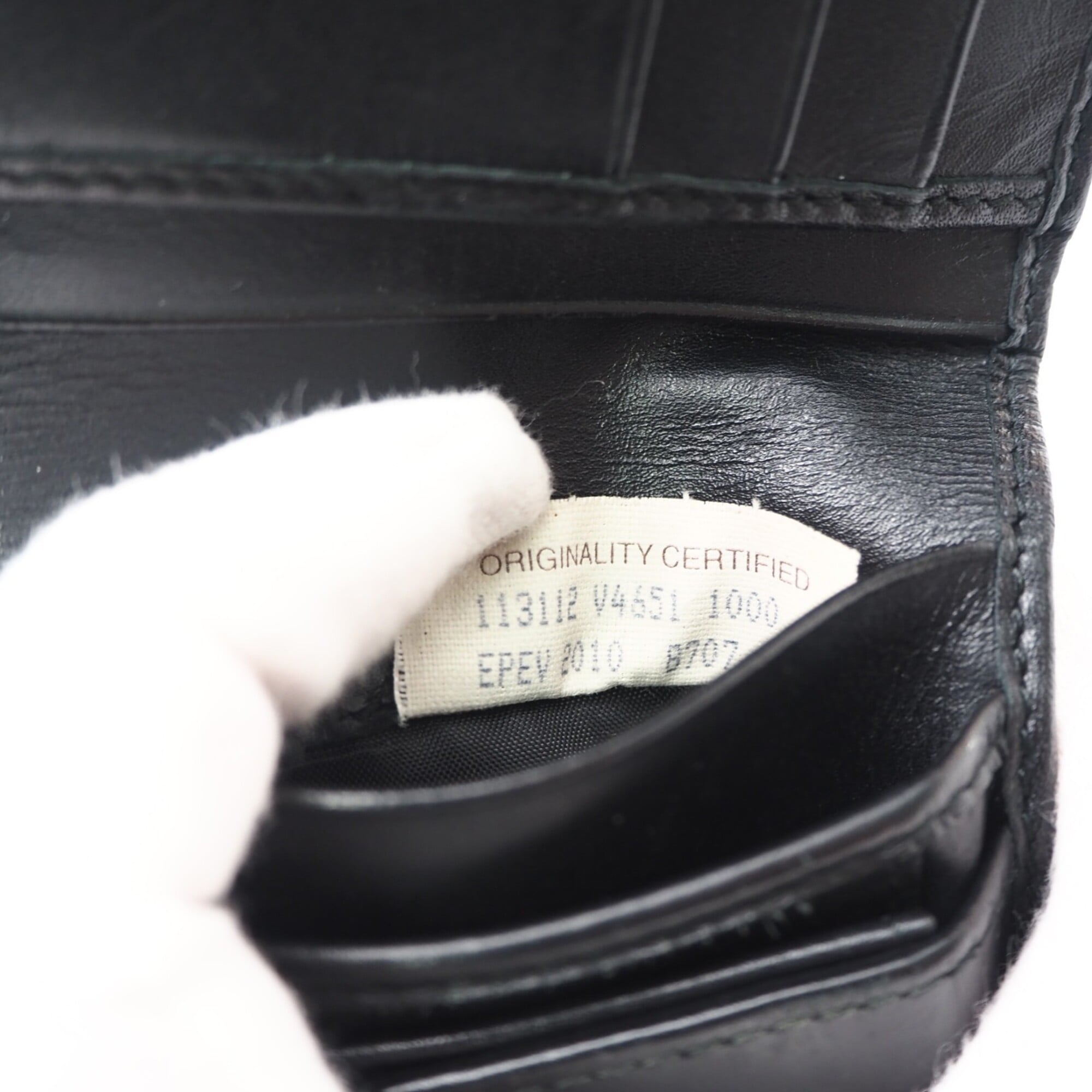 Bottega Veneta Intrecciato Black Leather Wallet (Bi-Fold) (Pre-Owned)
