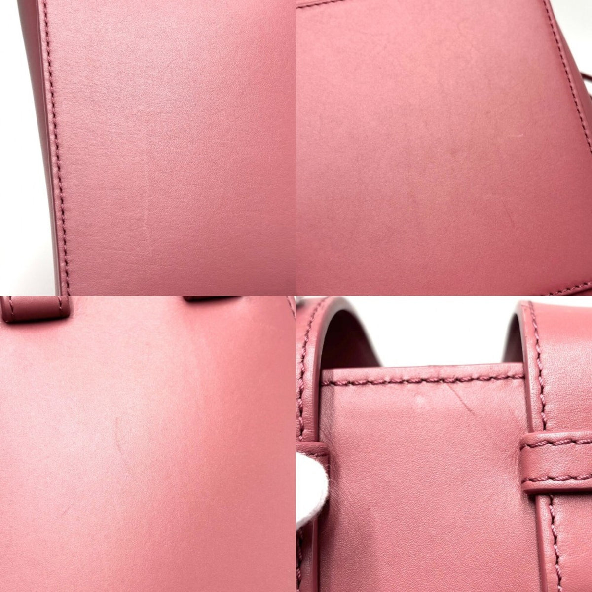 Loewe Pink Purple Leather Handbag Shoulder Bag (Pre-Owned)