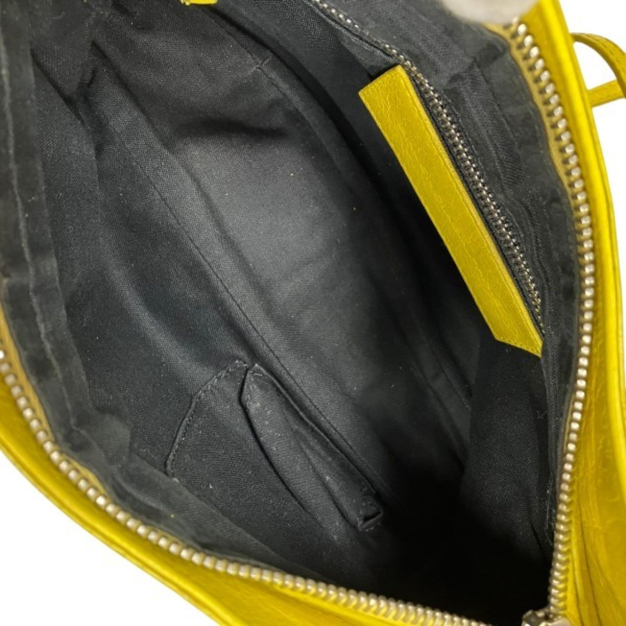 Balenciaga Giant Yellow Leather Handbag Shoulder Bag (Pre-Owned)