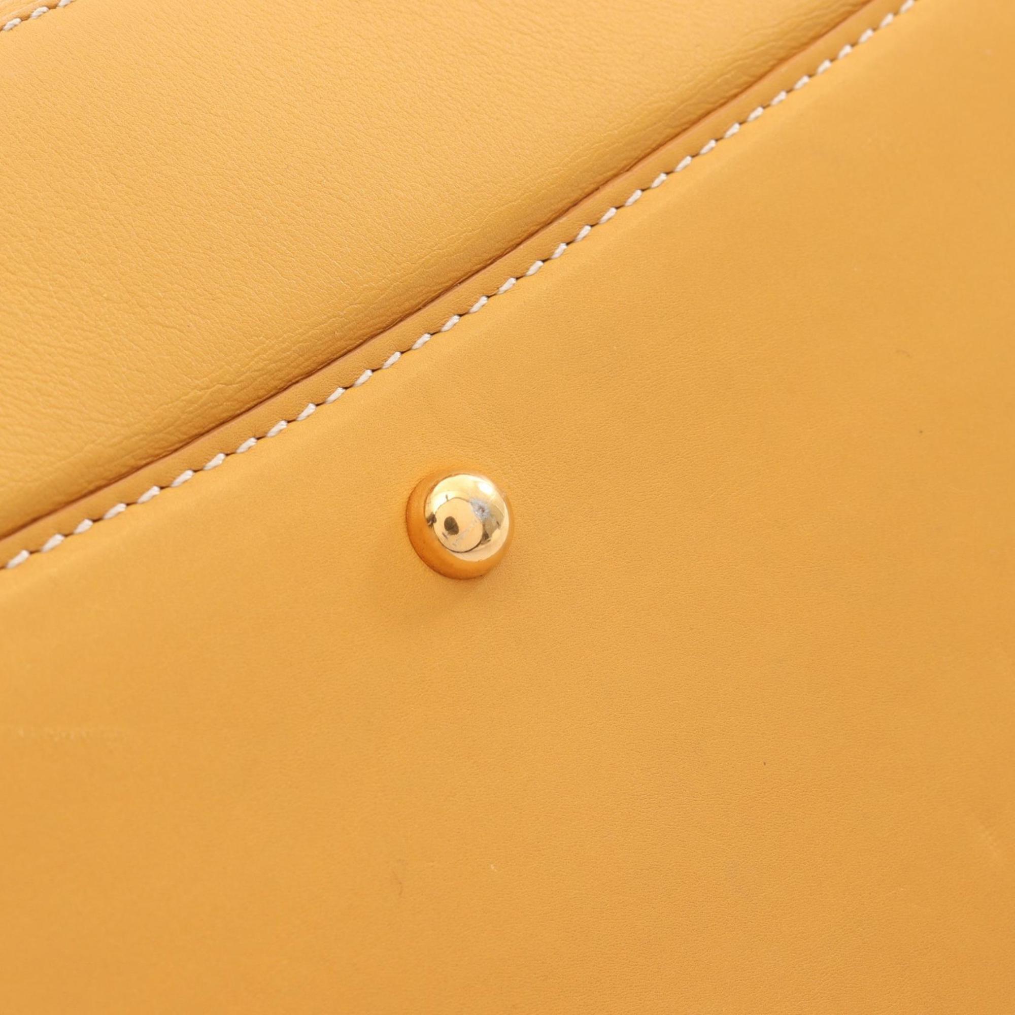 Loewe Yellow Leather Handbag Tote Bag (Pre-Owned)