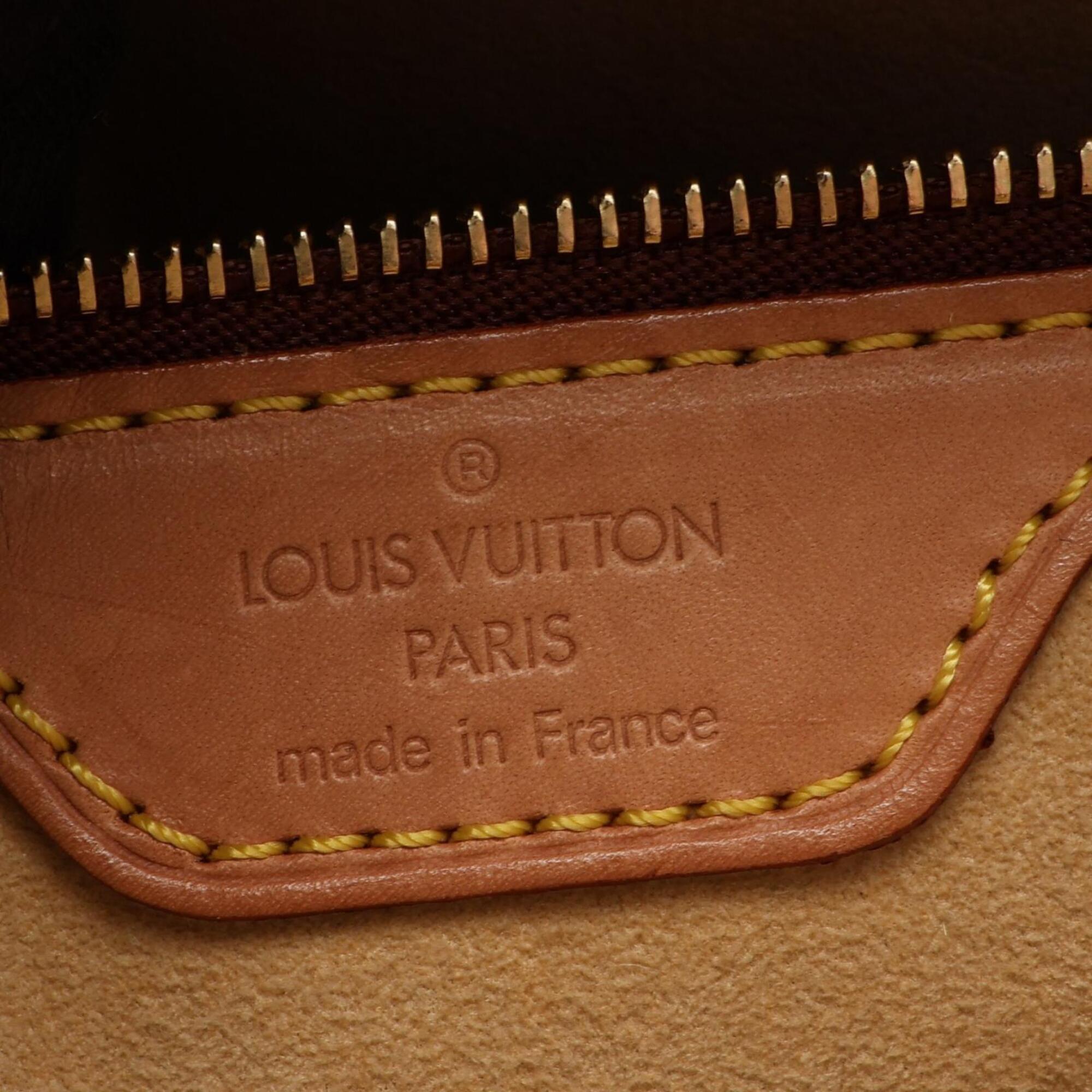 Louis Vuitton Brown Monogram Coated Canvas Leather Handbag Shoulder Bag (Pre-Owned)