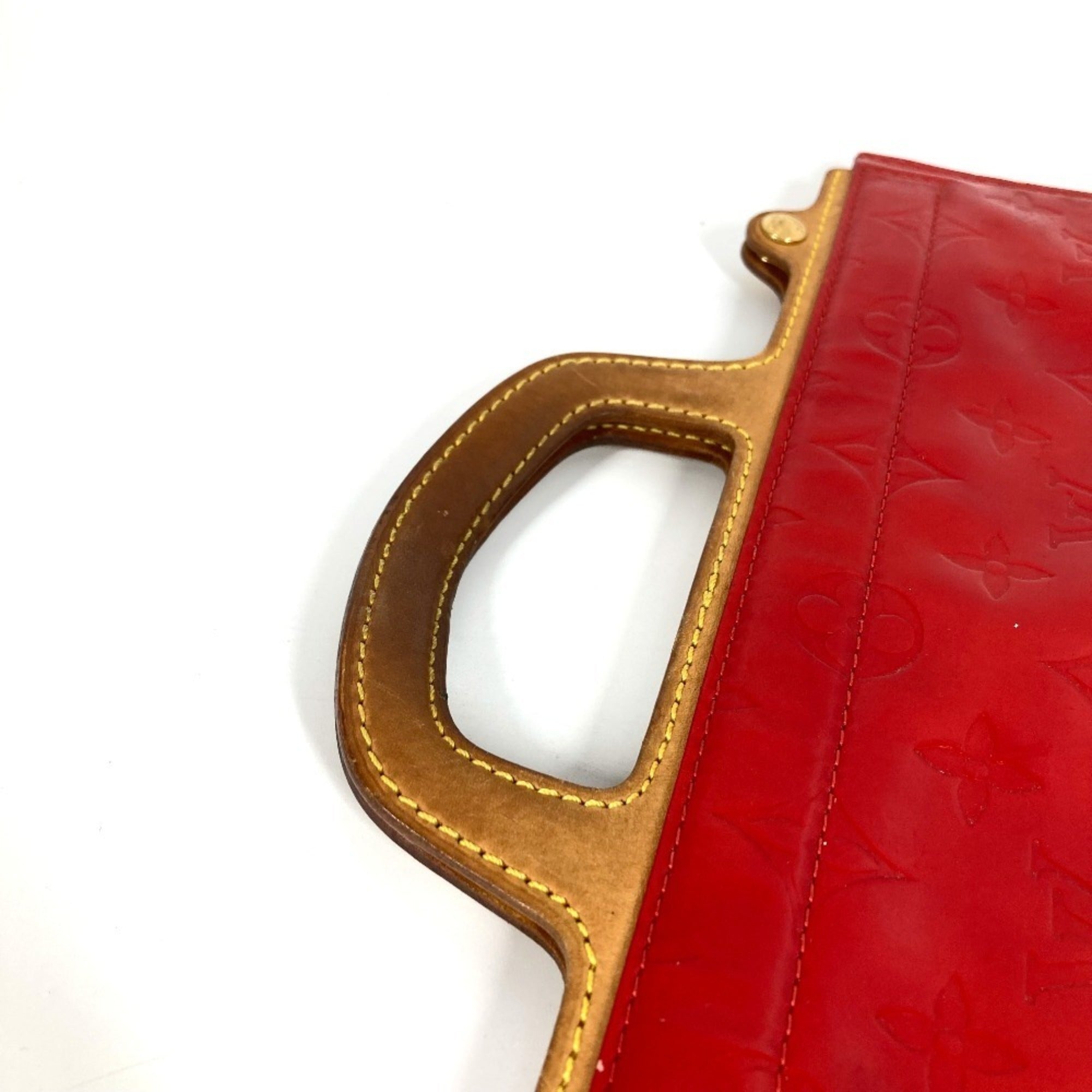 Louis Vuitton Galle Red Color Monogram Vernis Handbag (Pre-Owned)