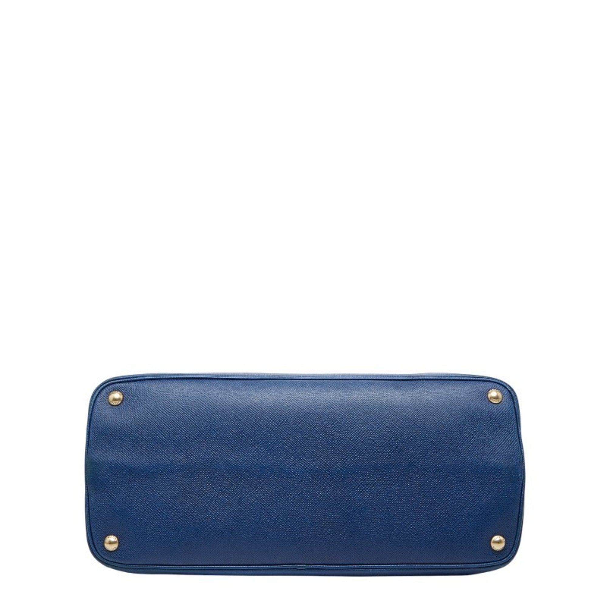 Prada Blue Leather Handbag (Pre-Owned)