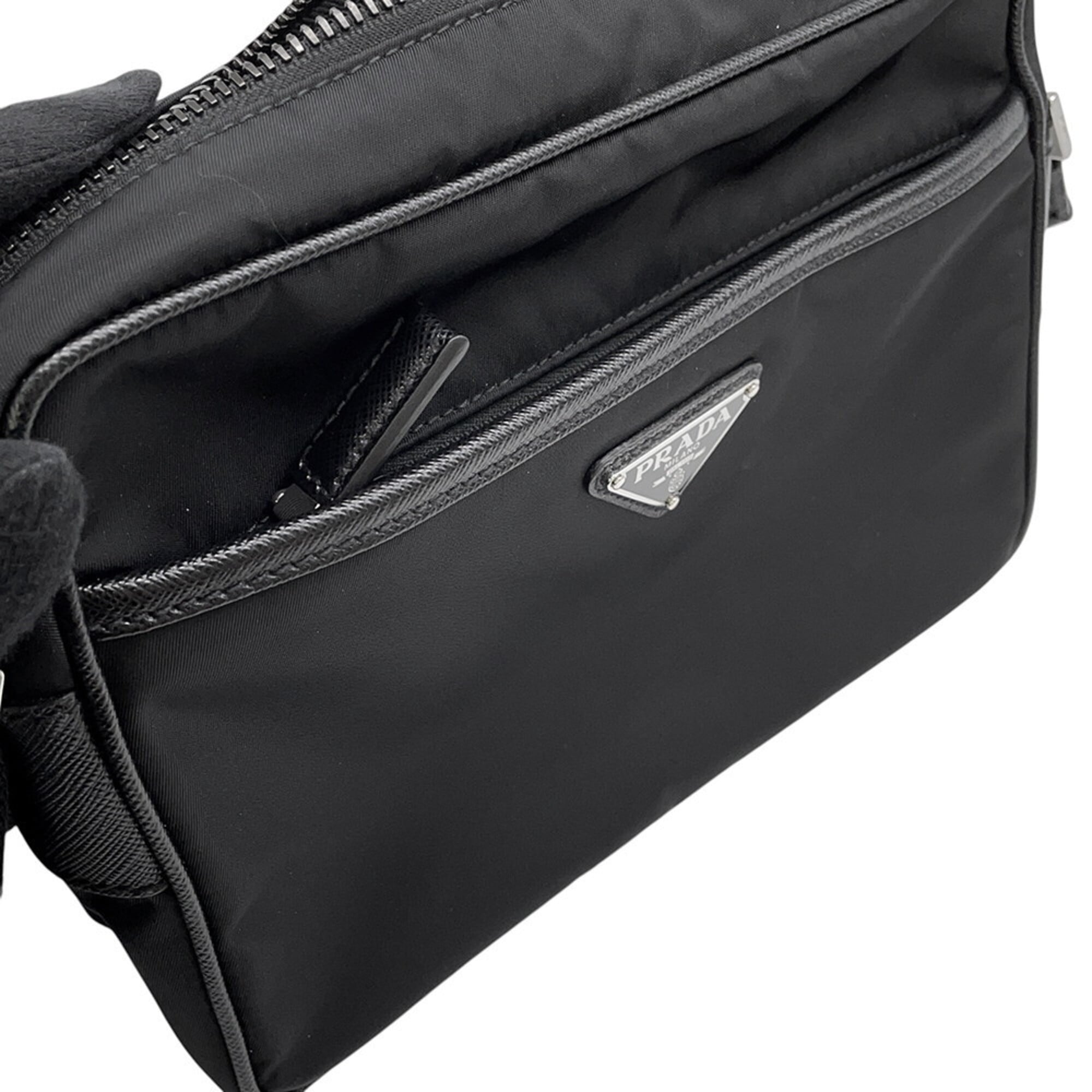 Prada Black Nylon Handbag Shoulder Bag (Pre-Owned)