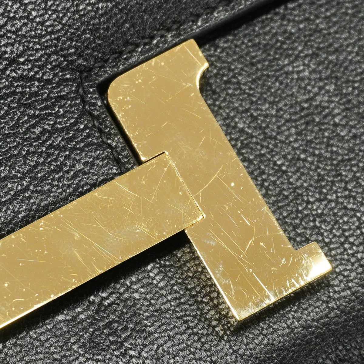 Hermes Black Chevre Myzore Leather Shoulder Bag (Pre-Owned)