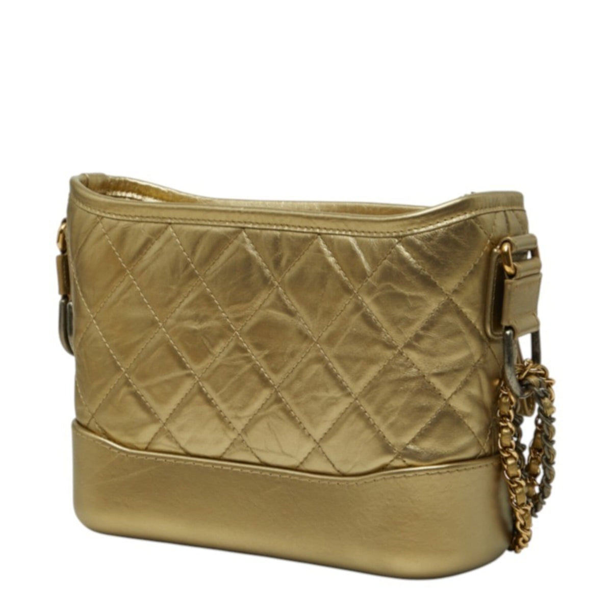Chanel Gold Leather Shoulder Bag (Pre-Owned)