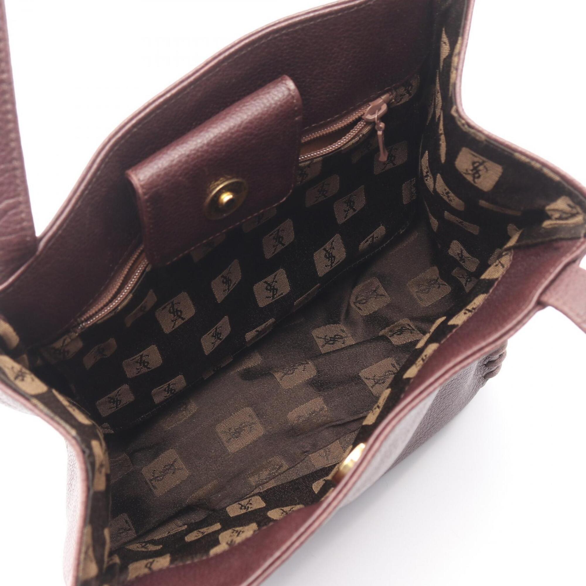 Yves Saint Laurent Bordeaux Leather Handbag (Pre-Owned)