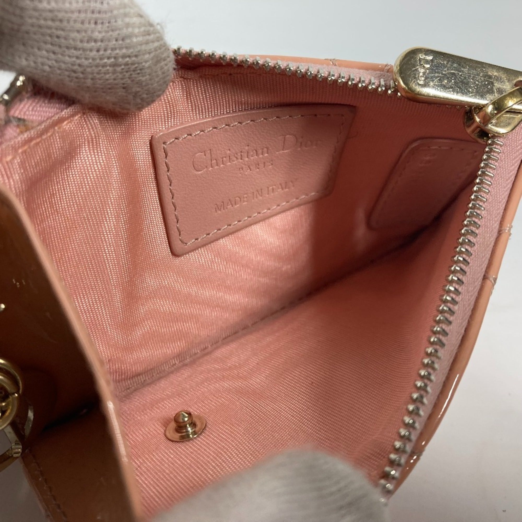 Christian Dior Pink Leather Coin Purse/Coin Case (Pre-Owned)