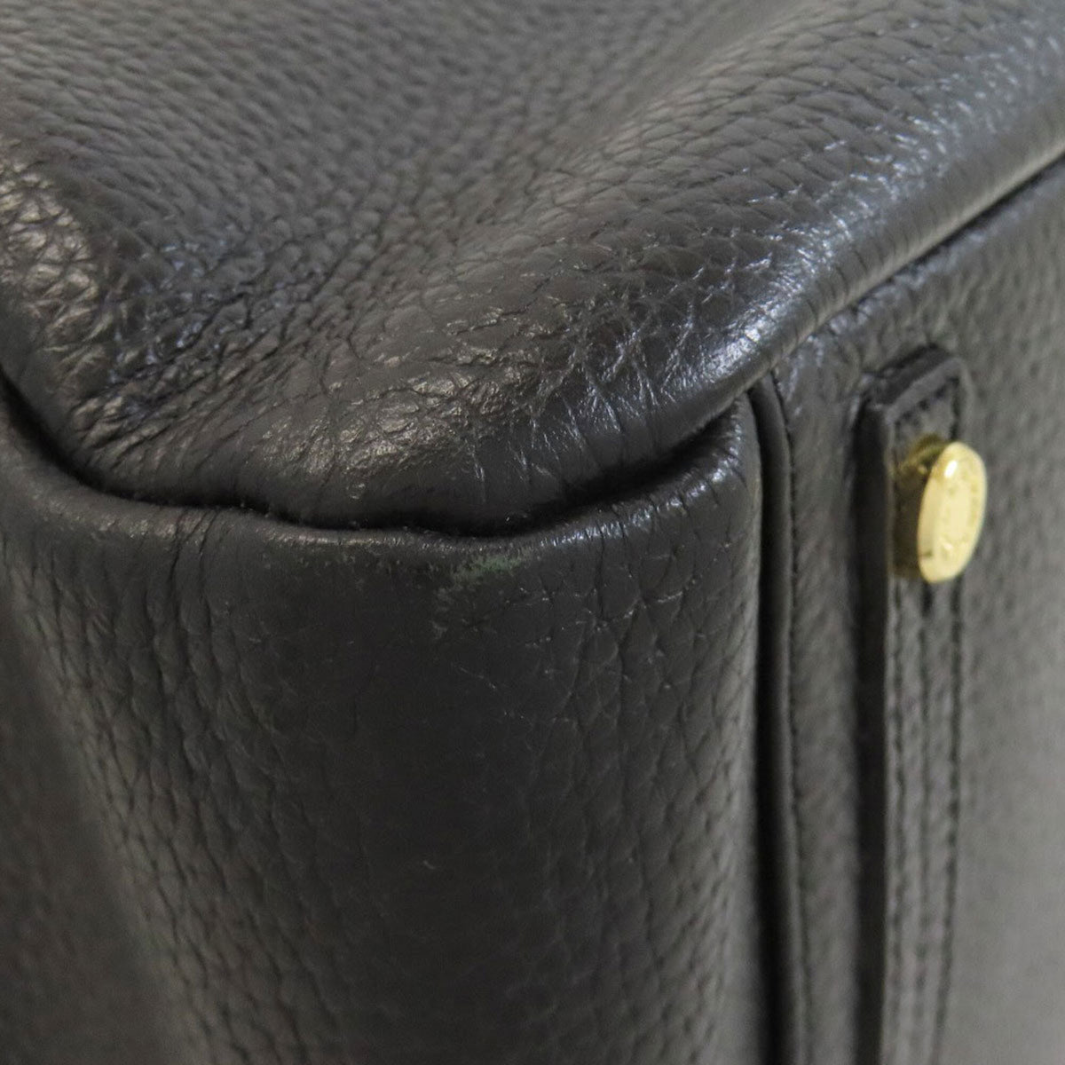 A.D.M.J Black Leather Handbag (Pre-Owned)