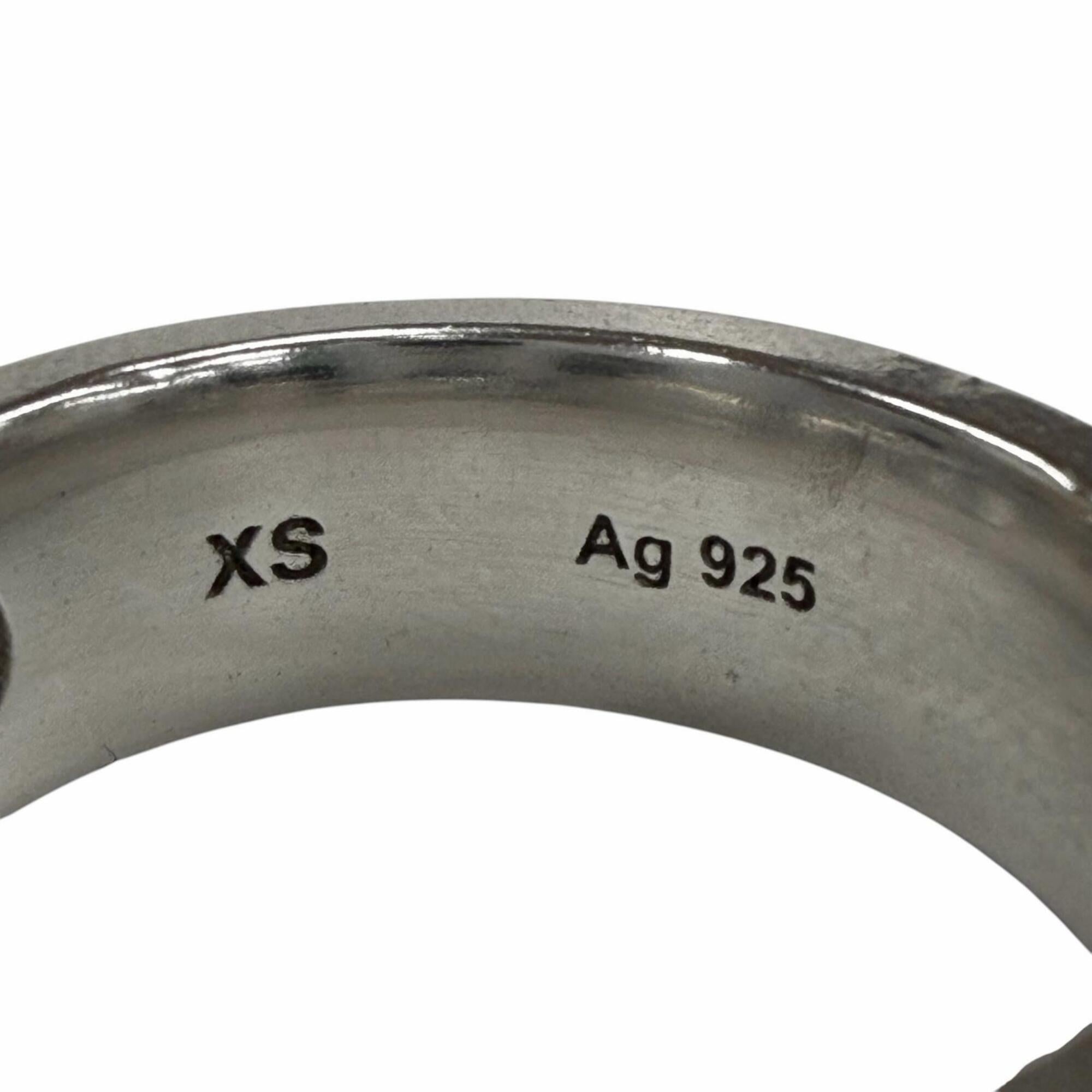 Dior Homme Silver Black Silver 925 Band Ring (Pre-Owned)