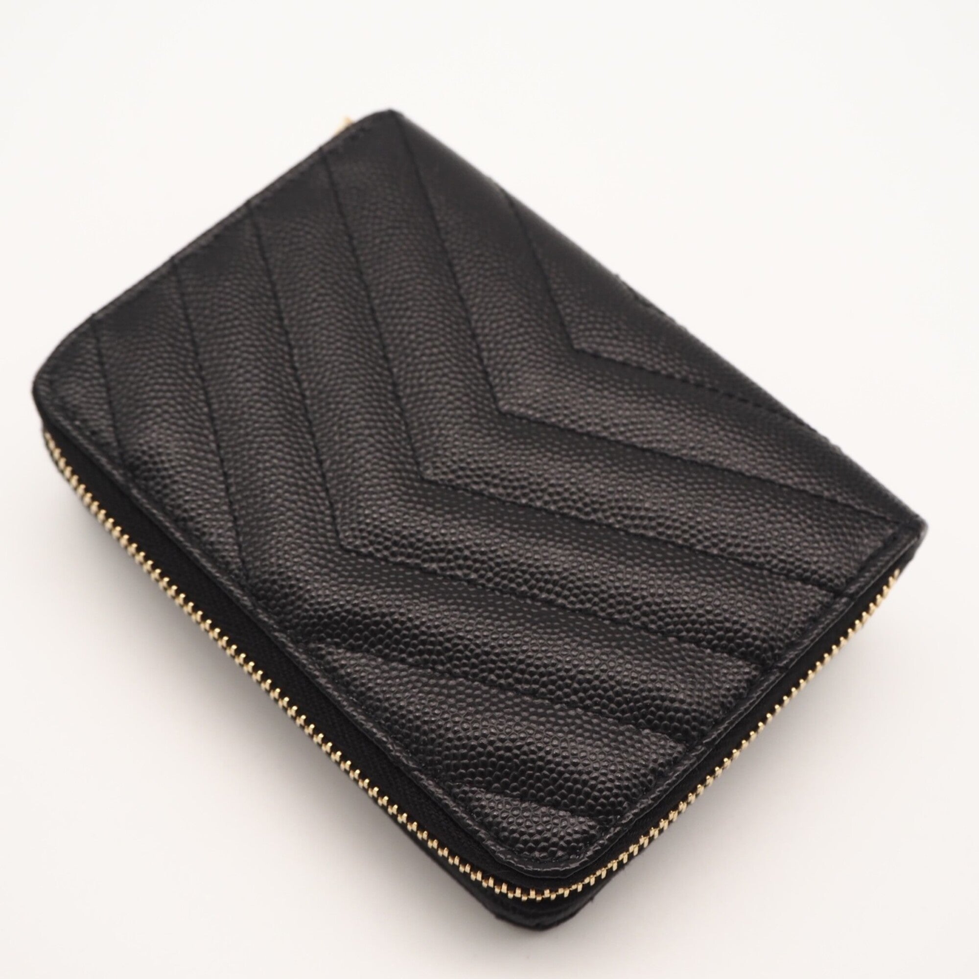 Yves Saint Laurent Black Leather Wallet (Bi-Fold) (Pre-Owned)