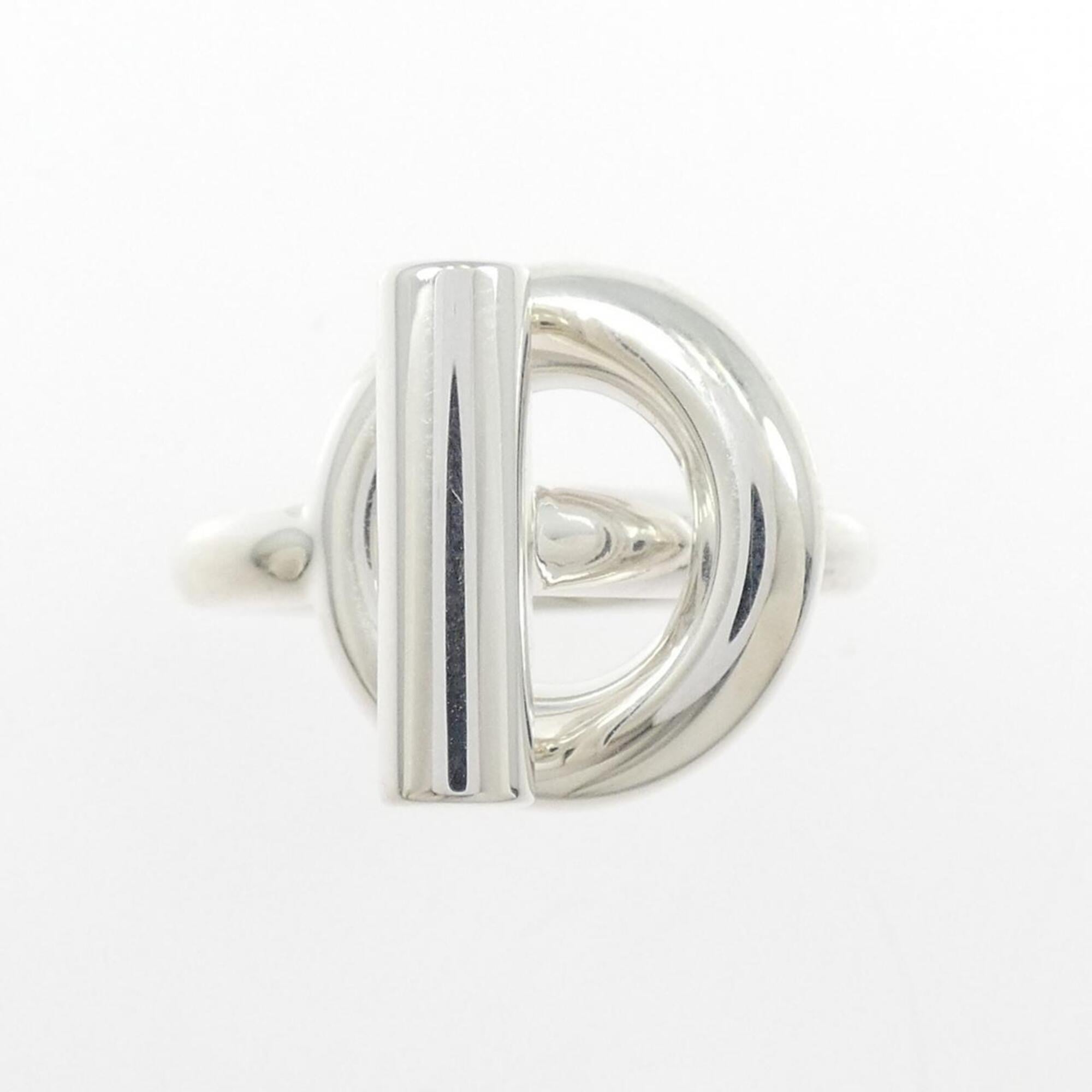 Hermes Silver 925 Band Ring (Pre-Owned)