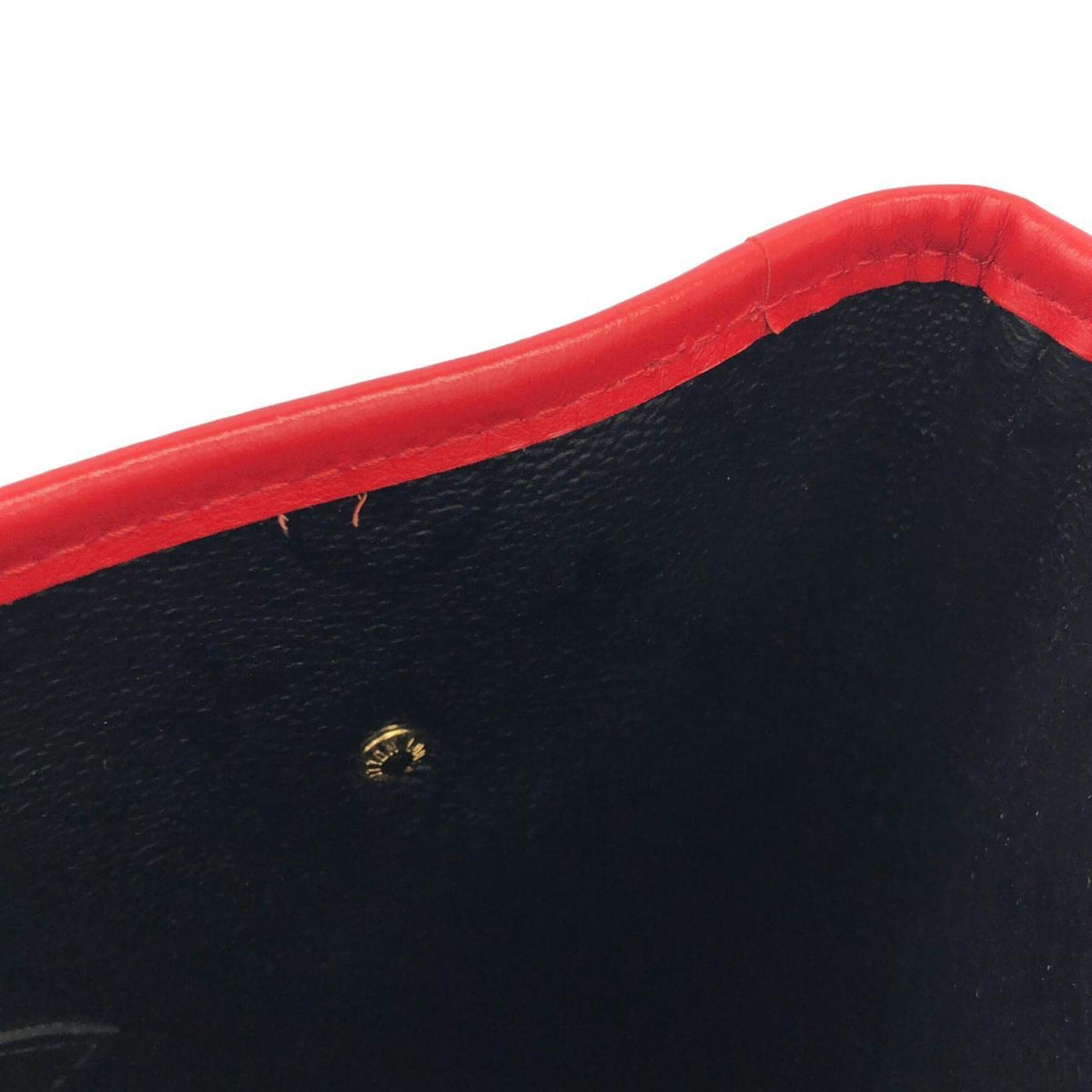 Louis Vuitton Black Red Color Coated Canvas Handbag Pouch (Pre-Owned)