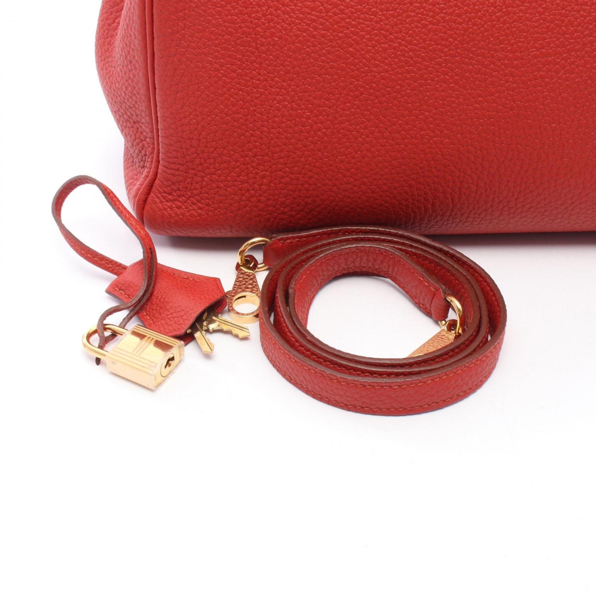 Hermes Red Color Togo Leather Handbag (Pre-Owned)