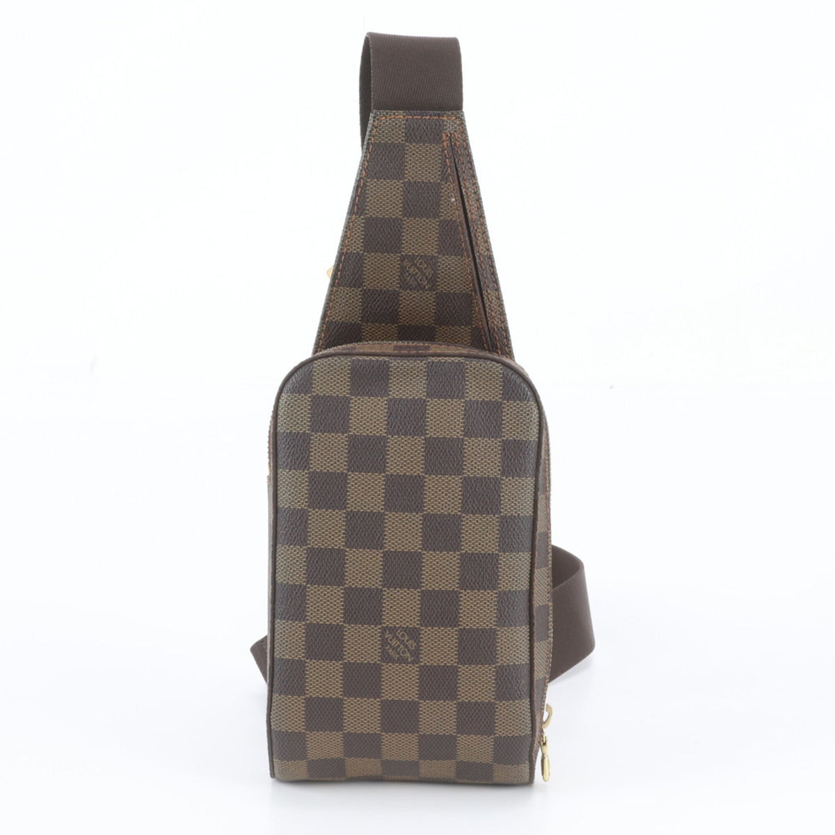 Louis Vuitton Ebene Leather Coated Canvas Pouch Sling Bag (Pre-Owned)