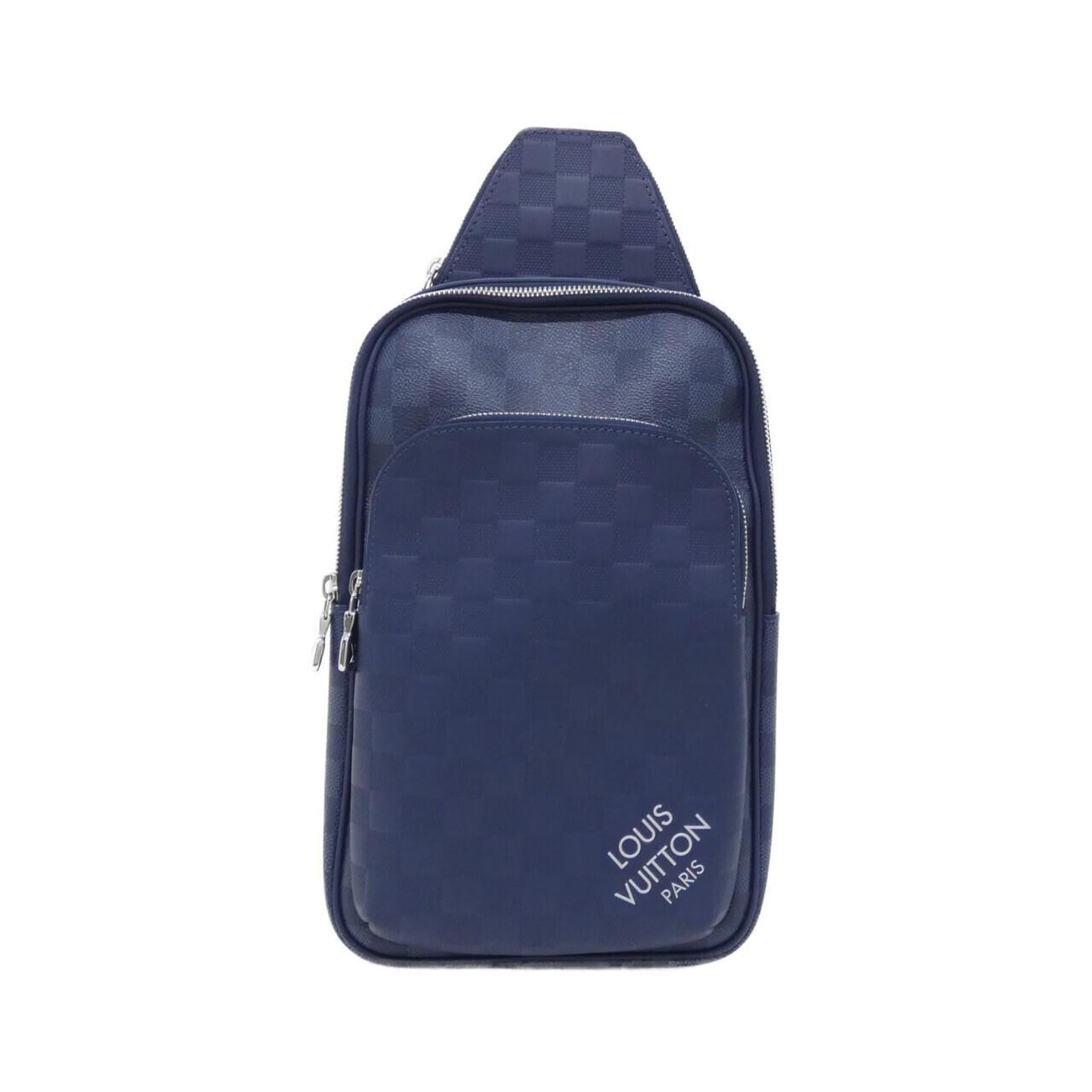 Louis Vuitton Blue Coated Canvas Leather Shoulder Bag (Pre-Owned)