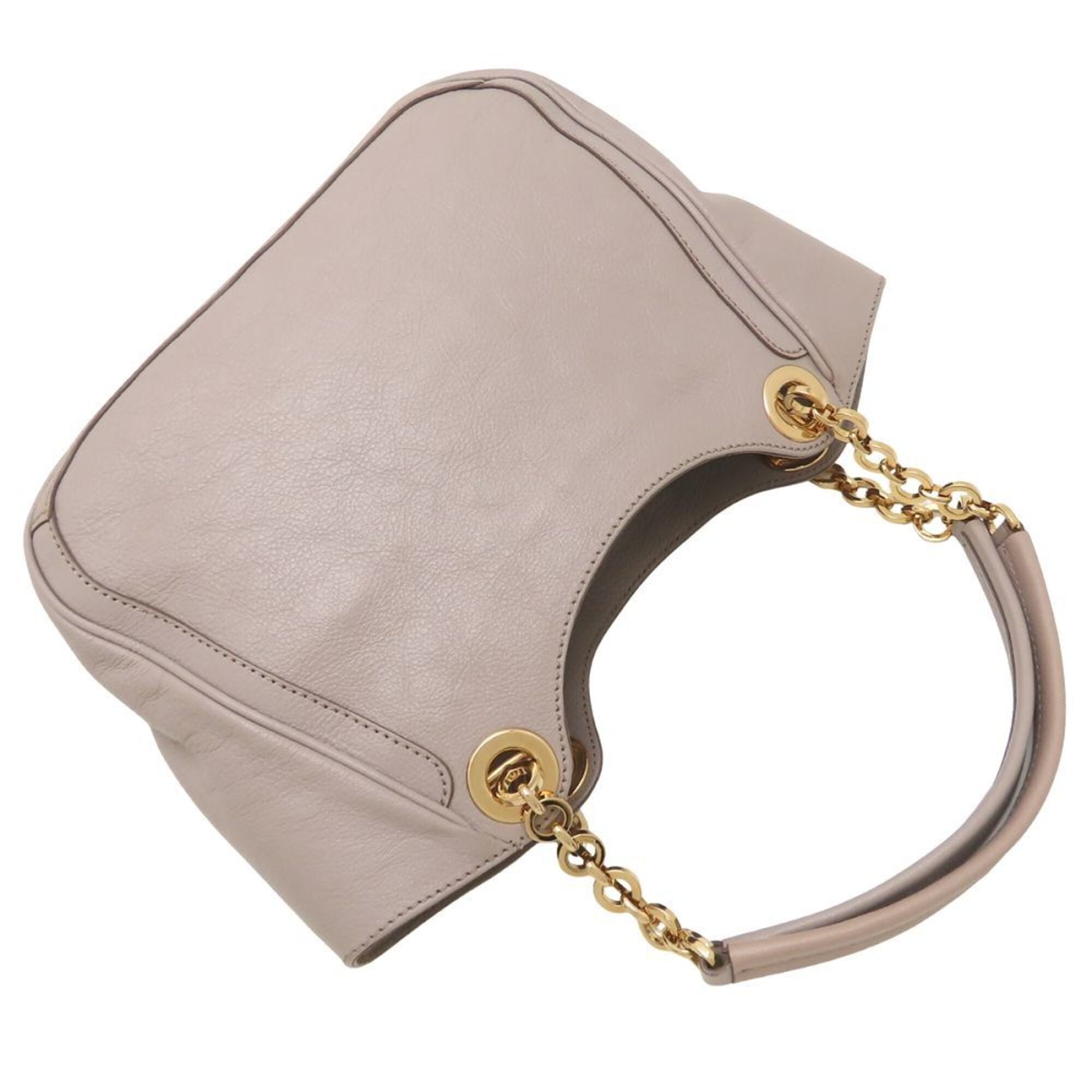 Salvatore Ferragamo Gray Leather Handbag (Pre-Owned)