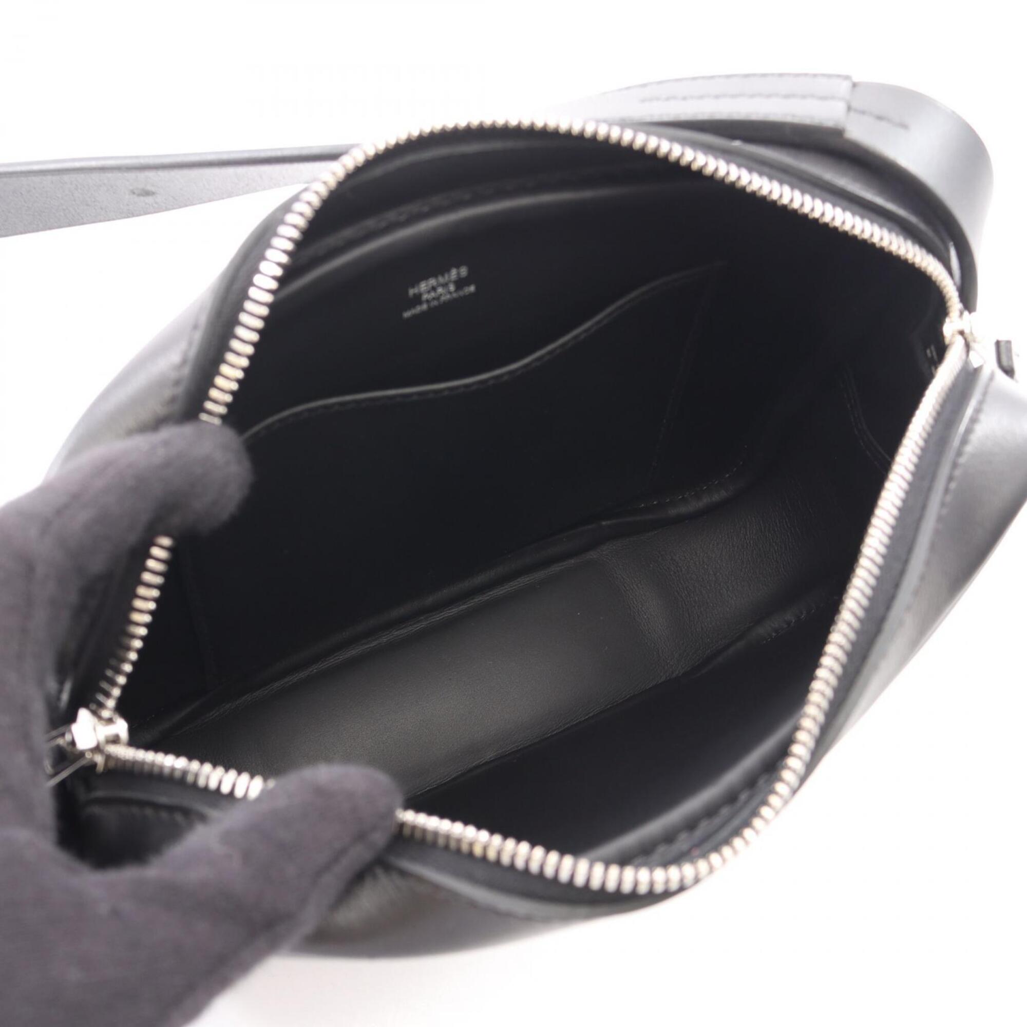 Hermes Black Leather Shoulder Bag (Pre-Owned)