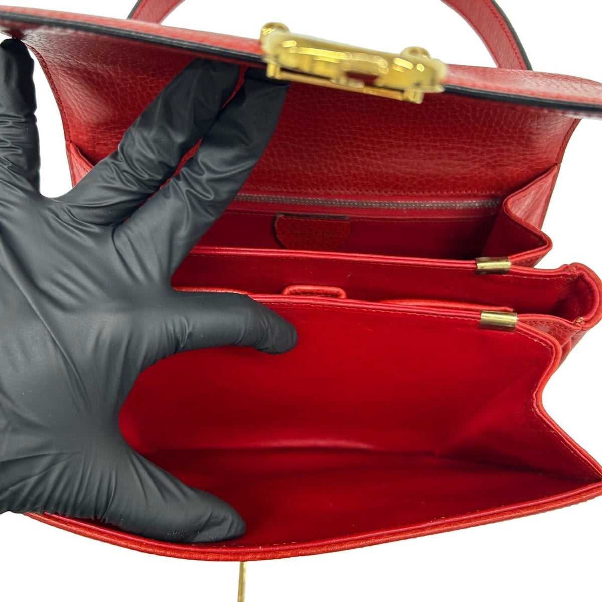 Celine Red Color Leather Handbag Shoulder Bag (Pre-Owned)