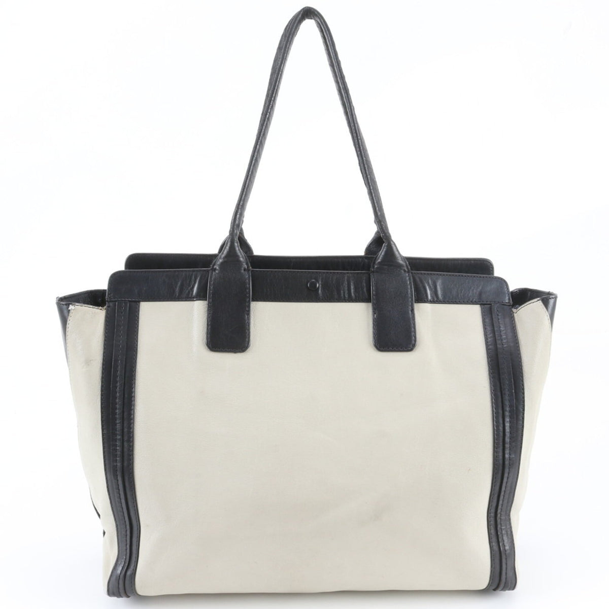 Chloé Black Ivory Leather Handbag Shoulder Bag Tote Bag (Pre-Owned)