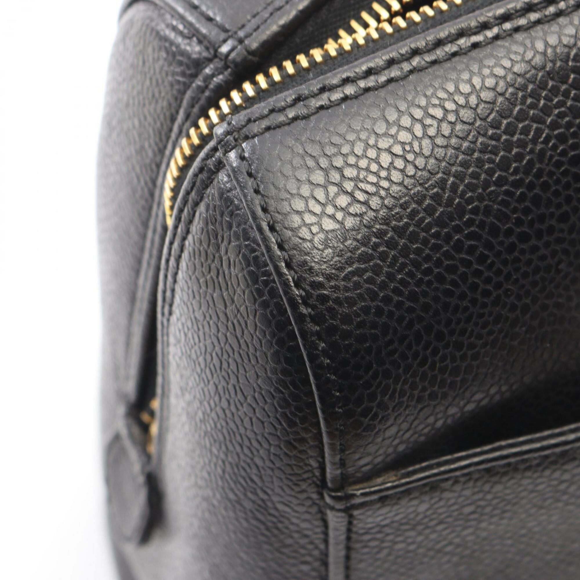 Chanel Black Grained Calfskin Handbag Tote Bag (Pre-Owned)