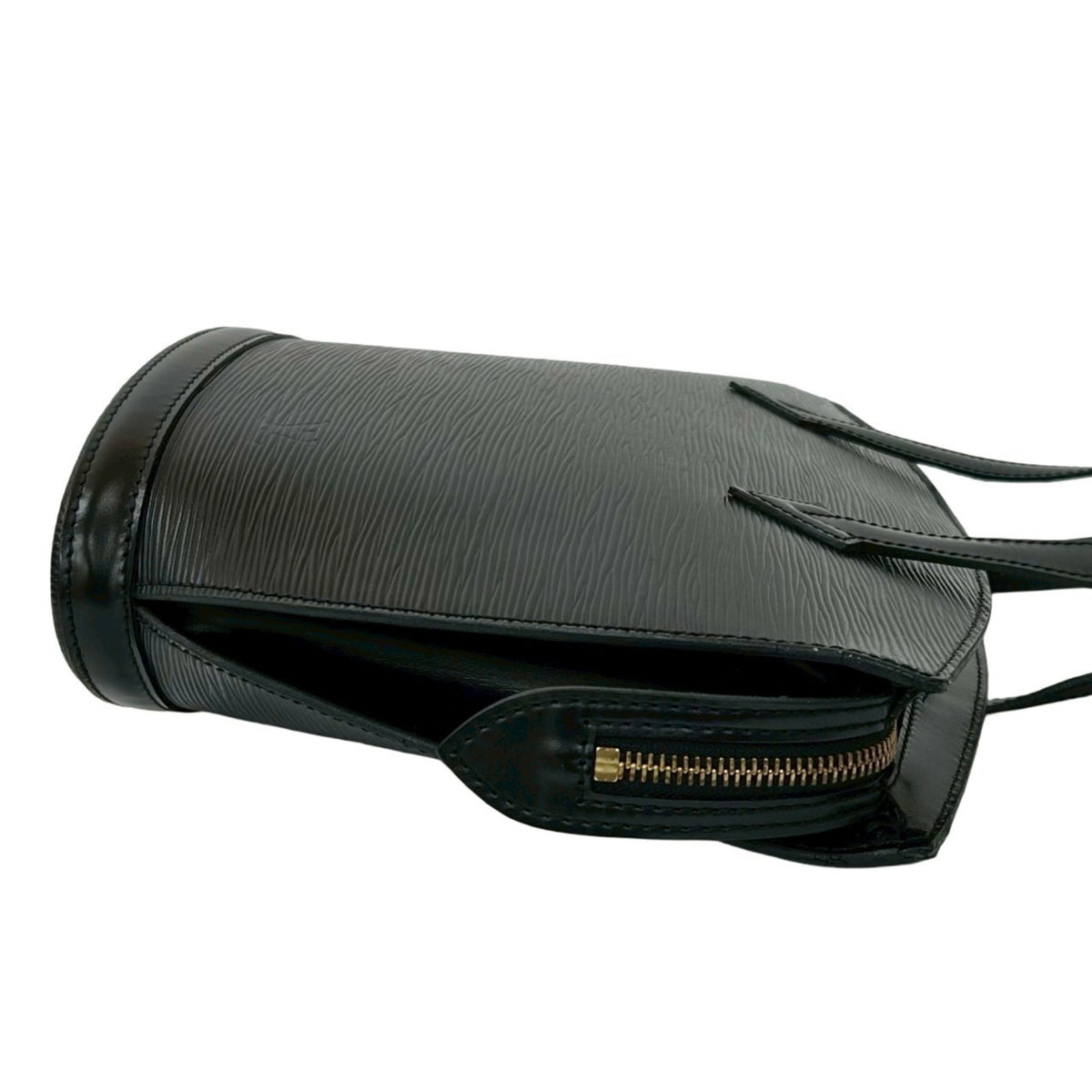 Louis Vuitton Black Leather Handbag Tote Bag (Pre-Owned)
