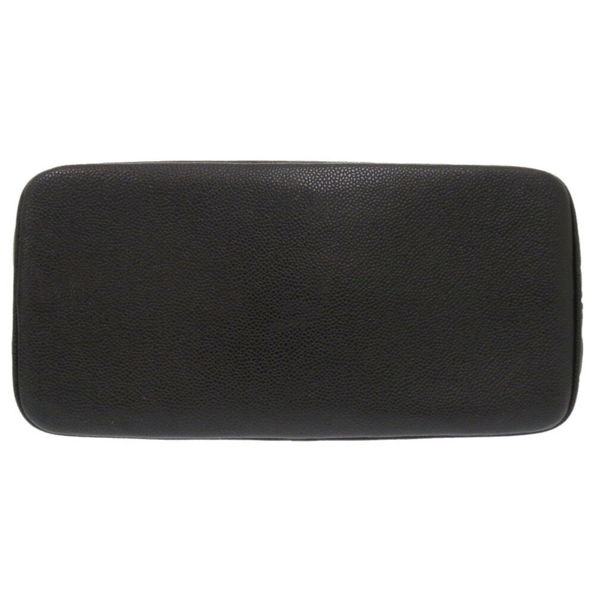 Chanel Black Grained Calfskin Tote Bag (Pre-Owned)