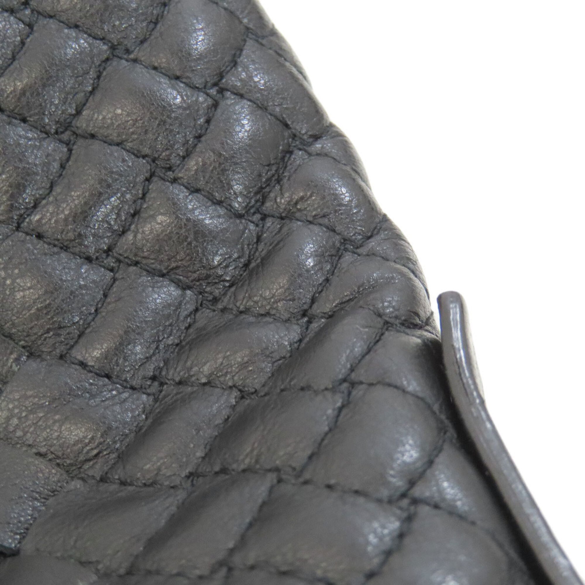 Bottega Veneta Black Leather Shoulder Bag (Pre-Owned)