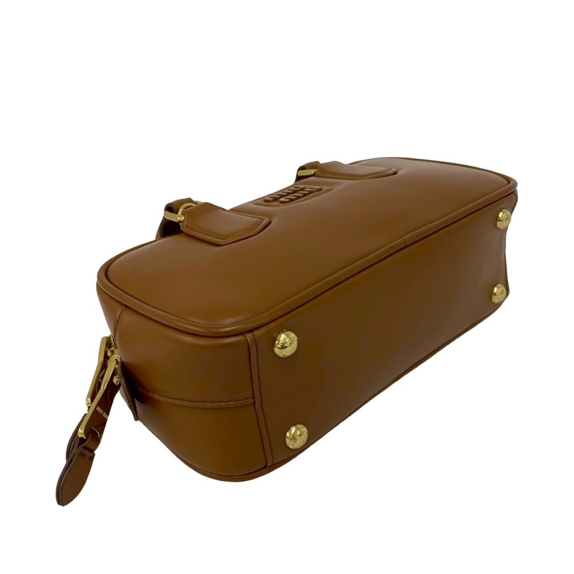 Miu Miu Brown Leather Handbag Shoulder Bag (Pre-Owned)