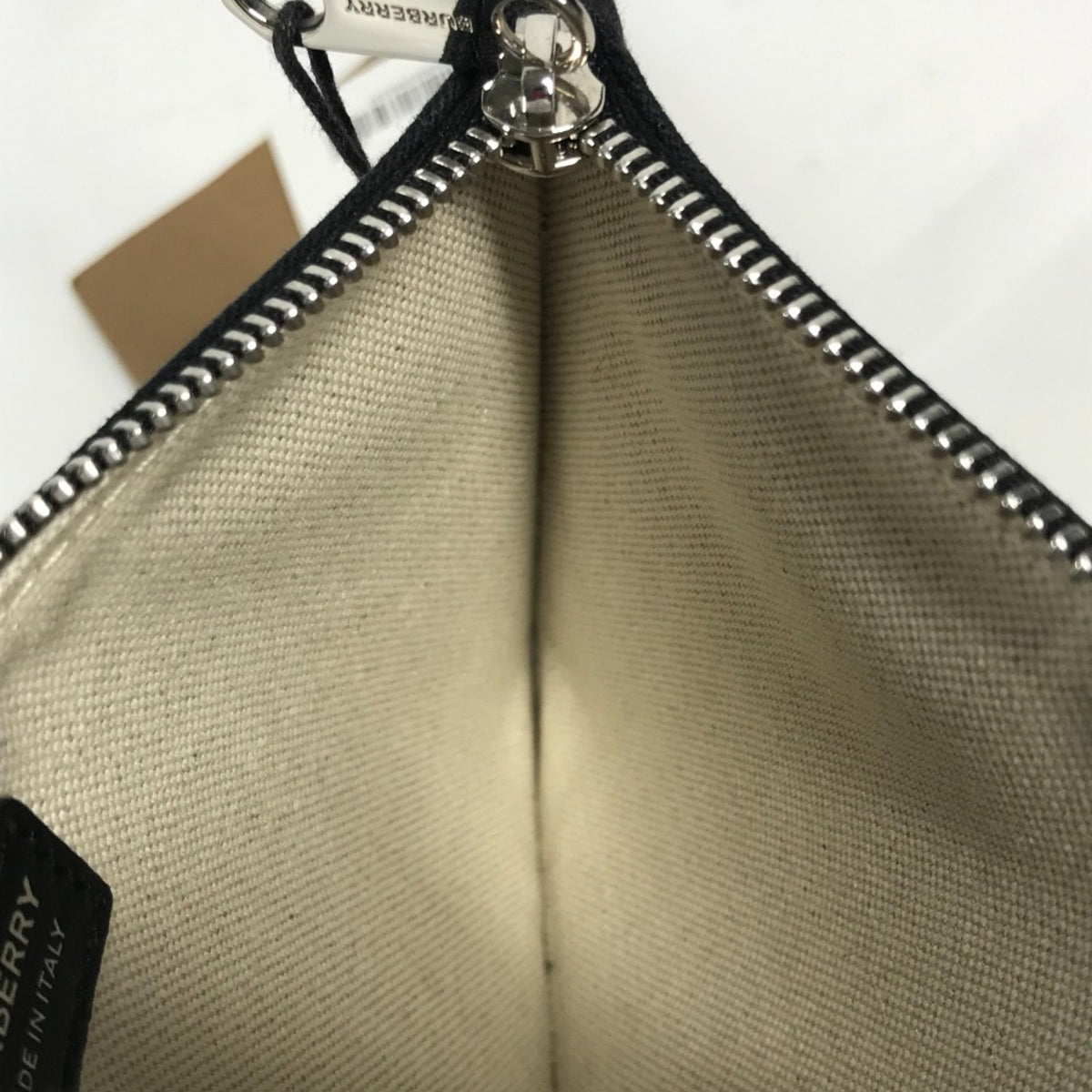 Burberry Black White Canvas Coin Purse/Coin Case (Pre-Owned)