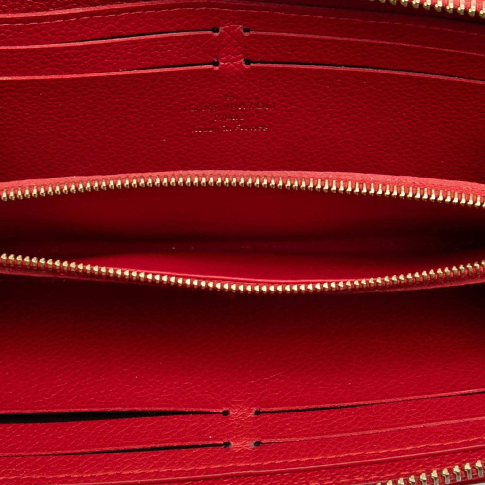 Louis Vuitton Marine Rouge Navy Leather Long Wallet (Bi-Fold) (Pre-Owned)