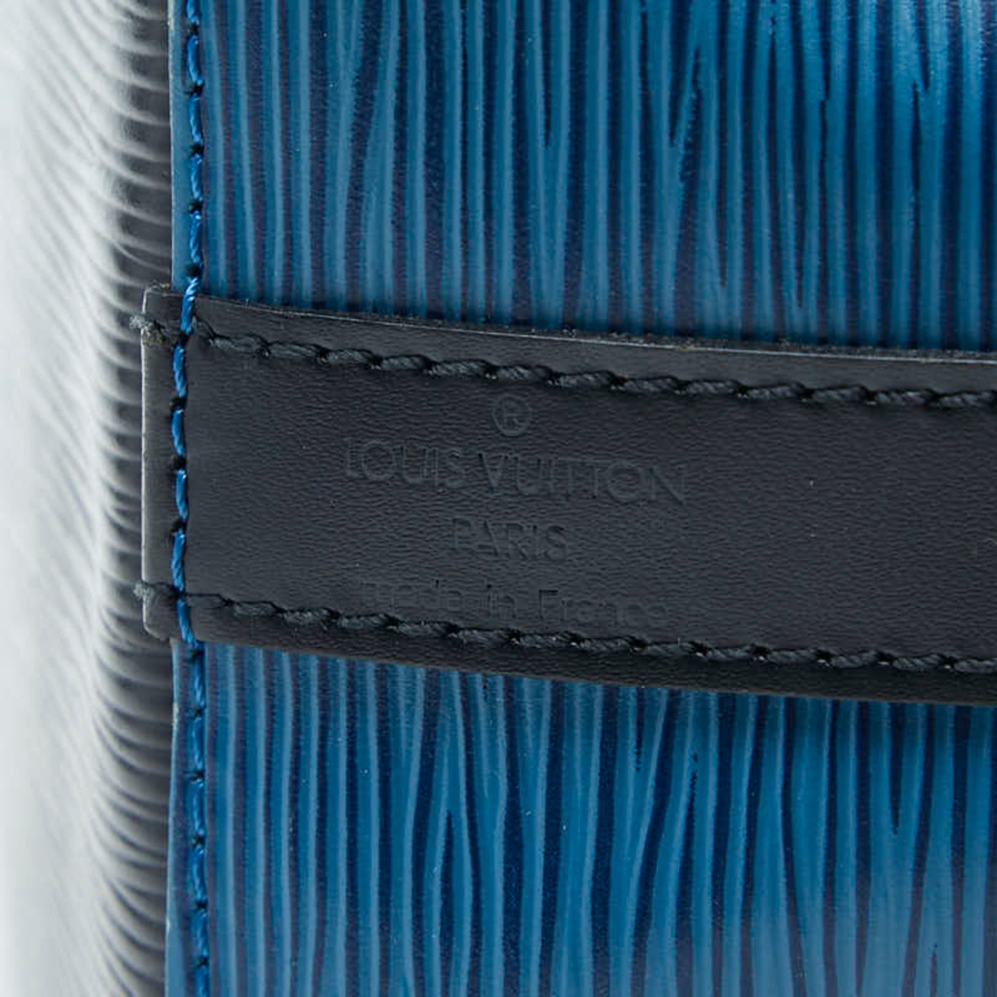 Louis Vuitton Noir Toledo Blue Leather Shoulder Bag (Pre-Owned)