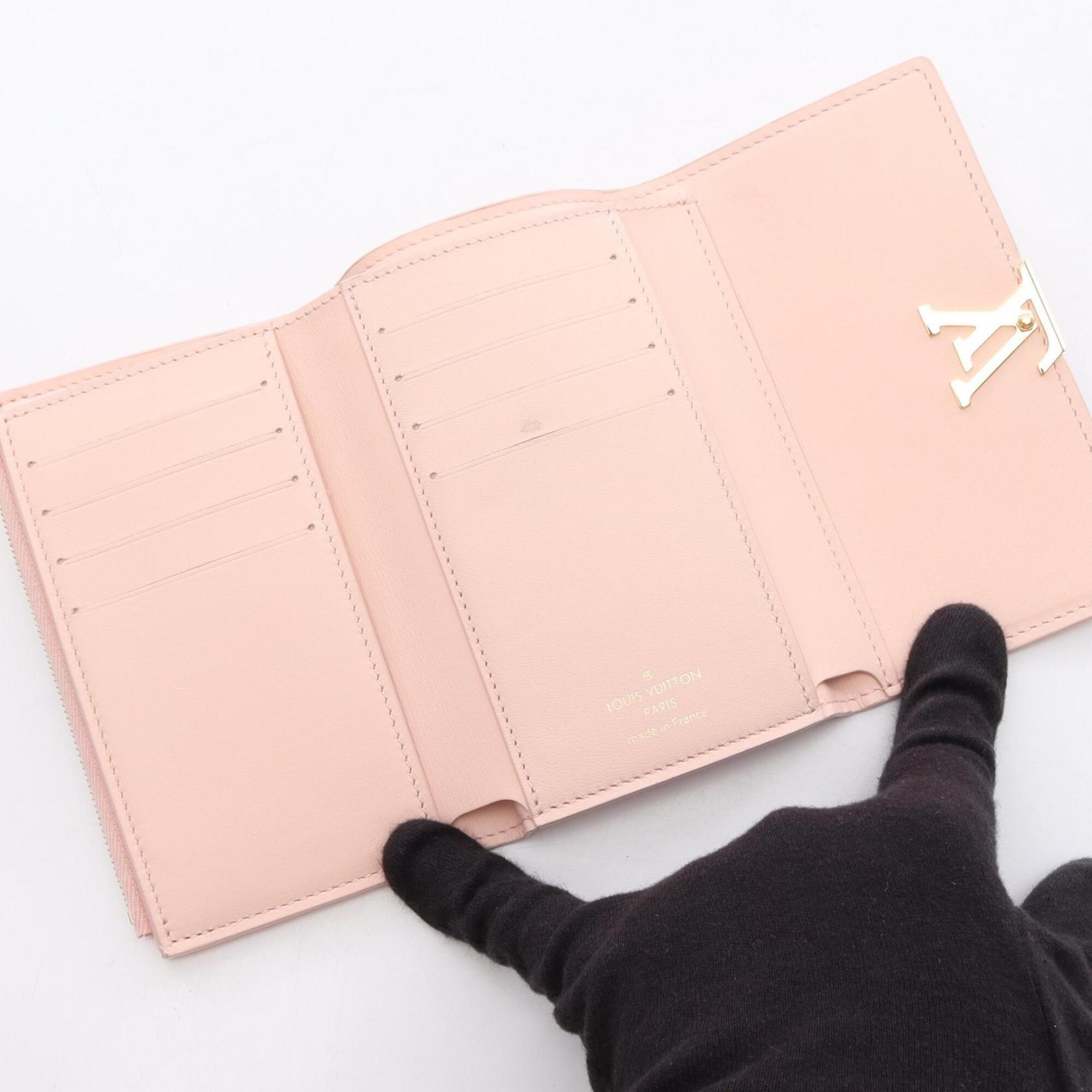 Louis Vuitton Pink Leather Wallet (Tri-Fold) (Pre-Owned)