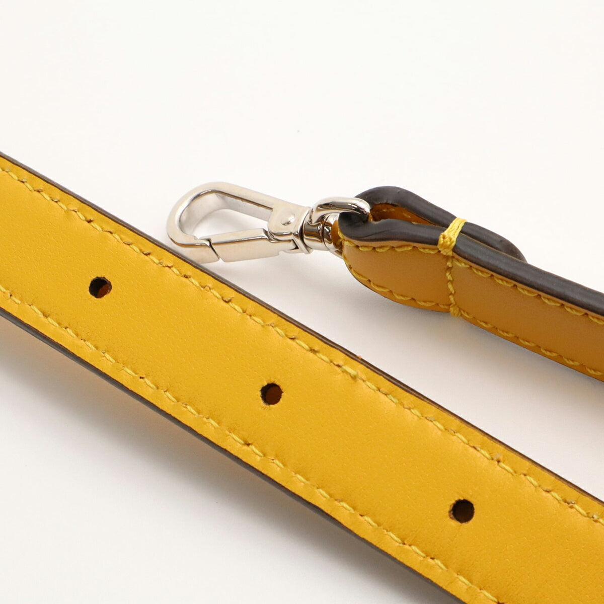 Fendi Yellow Leather Handbag Shoulder Bag (Pre-Owned)