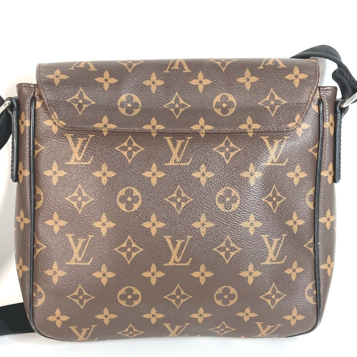 Louis Vuitton Black Brown Monogram Messenger Bag Shoulder Bag (Pre-Owned)
