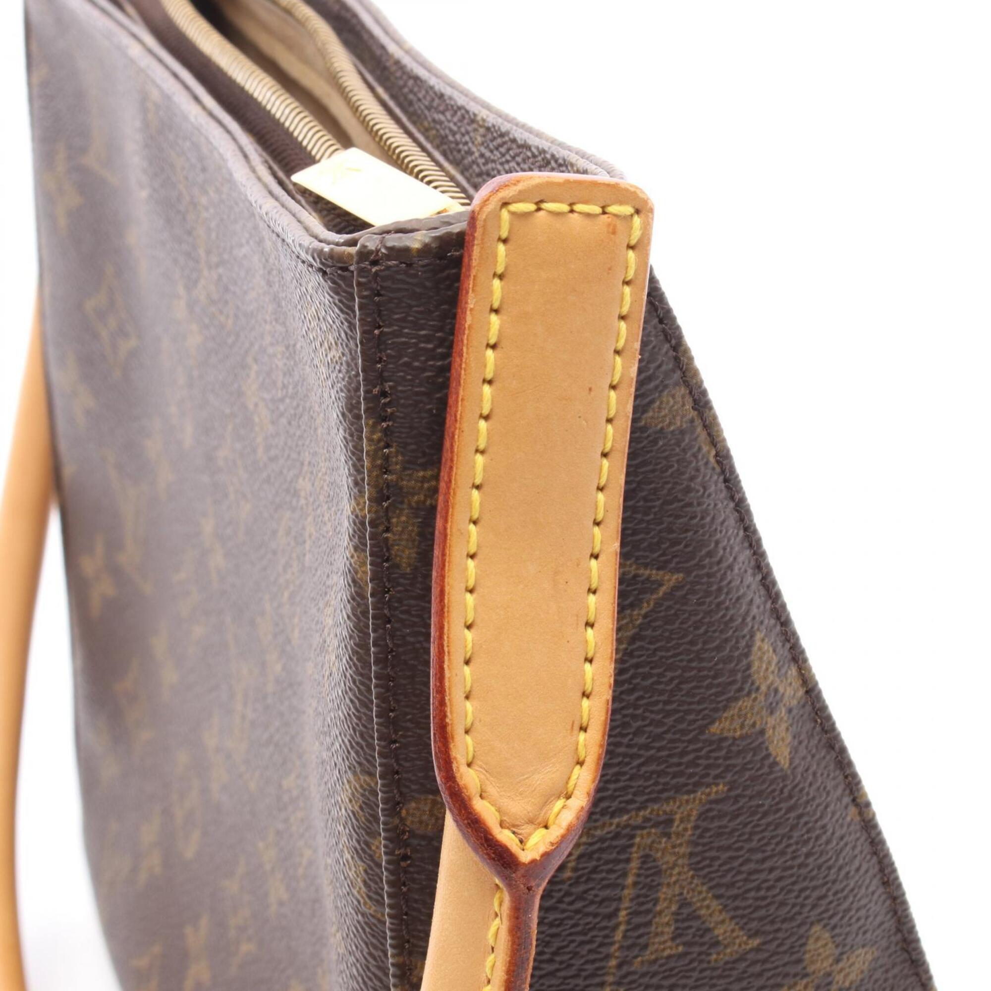 Louis Vuitton Brown Monogram Coated Canvas Monogram Leather Handbag Shoulder Bag (Pre-Owned)