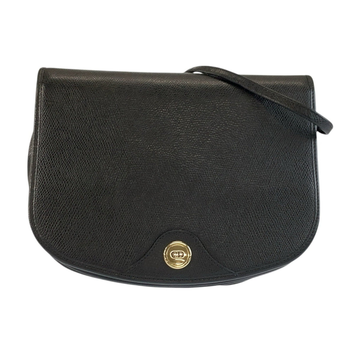 Christian Dior Black Leather Pochette Shoulder Bag (Pre-Owned)