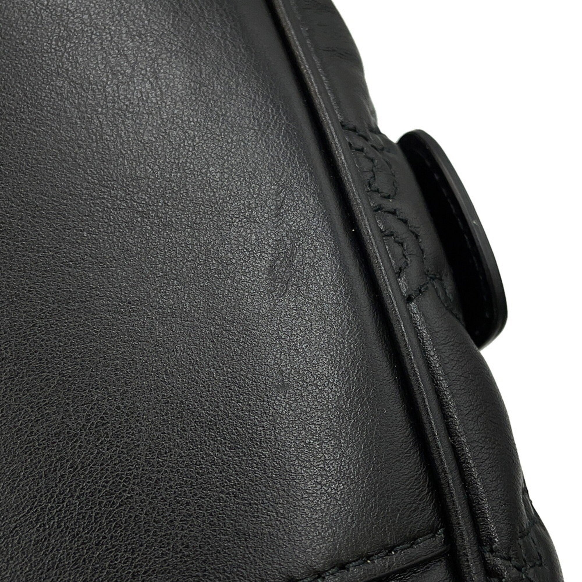 Gucci Black Leather Handbag Shoulder Bag (Pre-Owned)