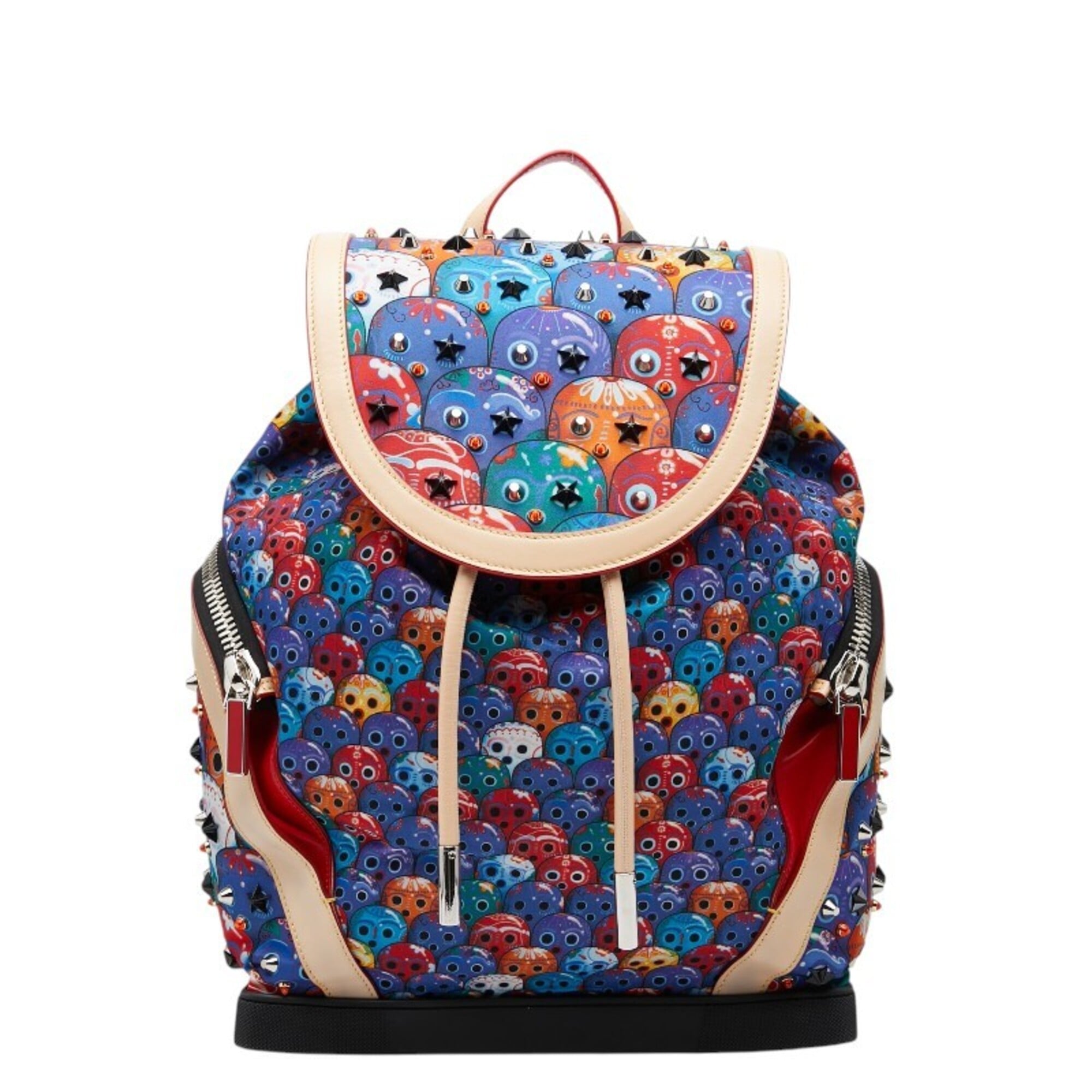 Christian Louboutin Multi-Color Nylon Leather Rubber Backpack (Pre-Owned)