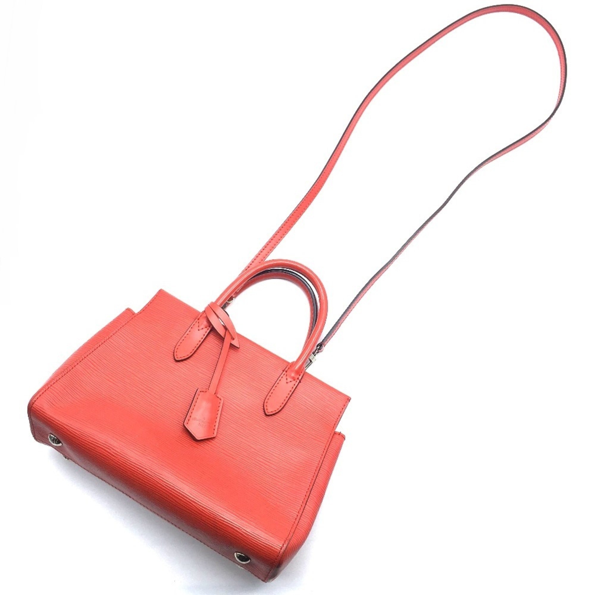 Louis Vuitton Castilian Red Red Color Epi Leather Handbag Shoulder Bag (Pre-Owned)