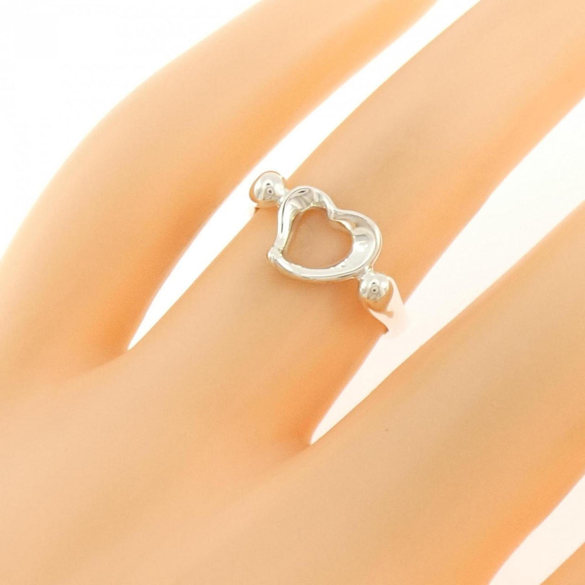Tiffany Open Heart Silver 925 Band Ring (Pre-Owned)