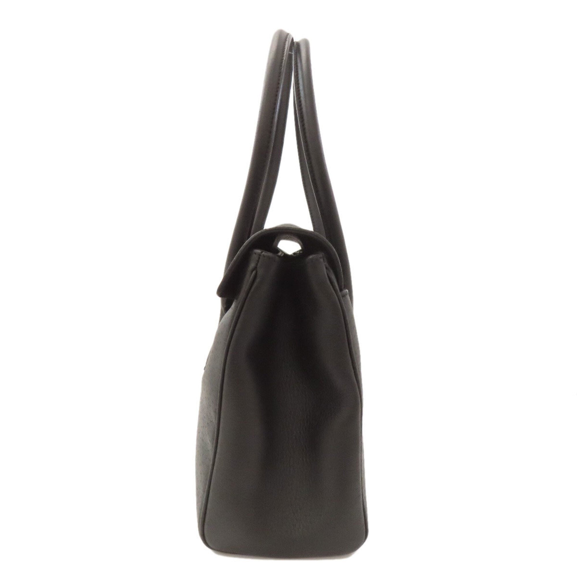 Salvatore Ferragamo Black Leather Handbag (Pre-Owned)