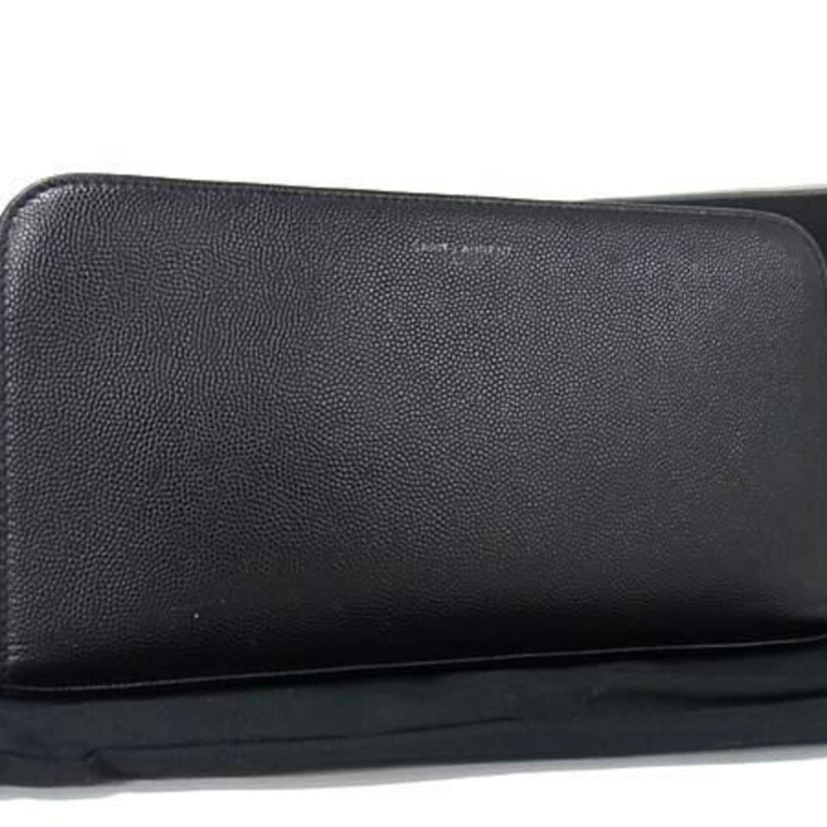 Saint Laurent Black Leather Coin Purse/Coin Case (Pre-Owned)