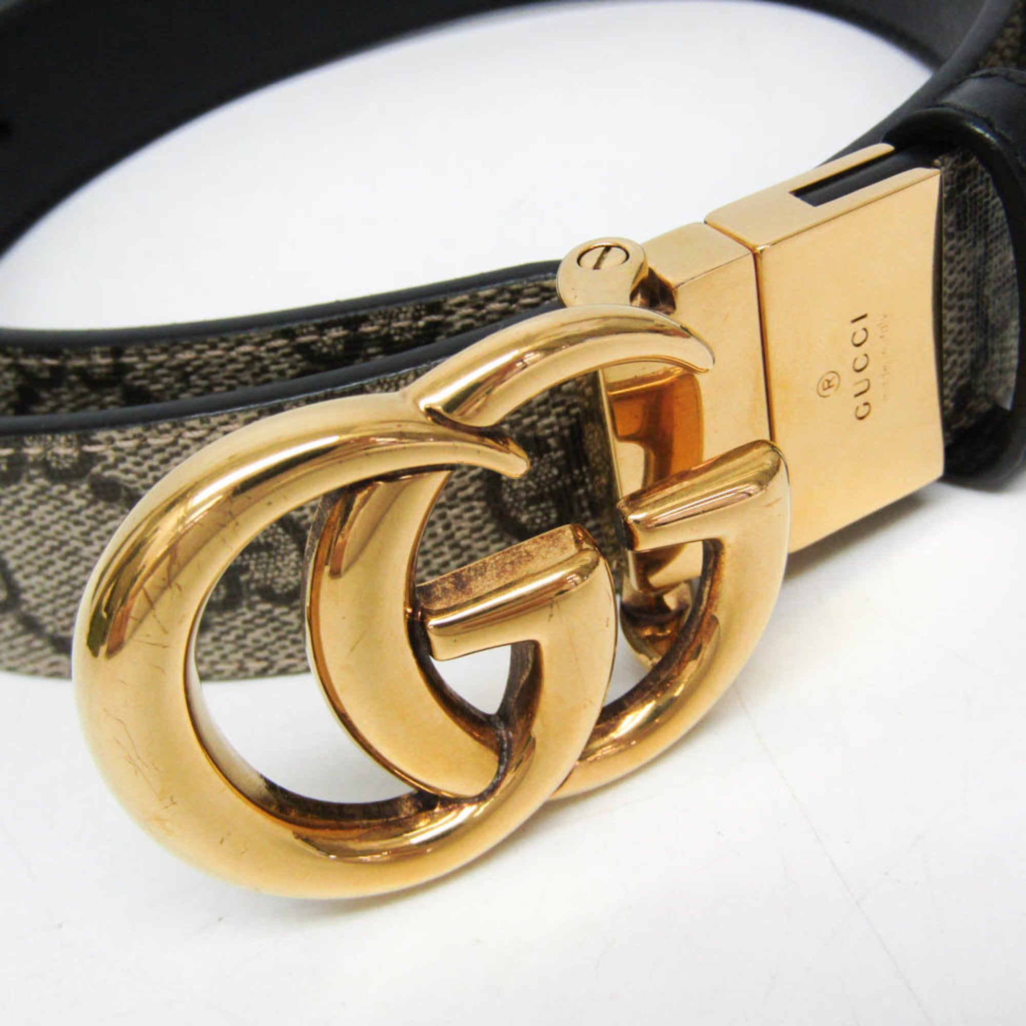 Gucci Beige Black Standard Belt (Pre-Owned)