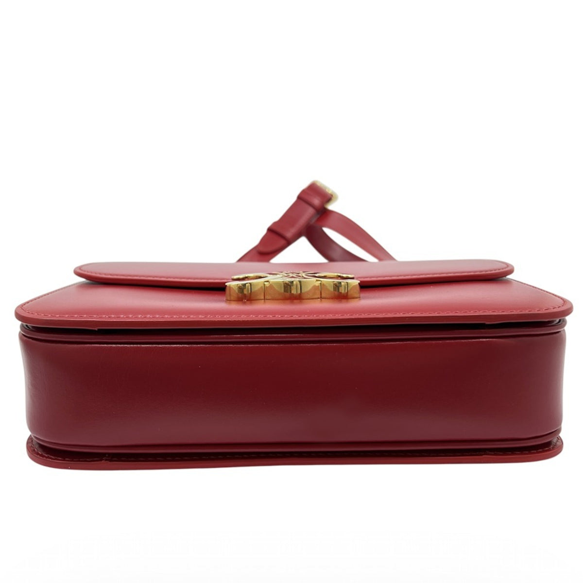 Celine Red Color Leather Pochette Shoulder Bag (Pre-Owned)