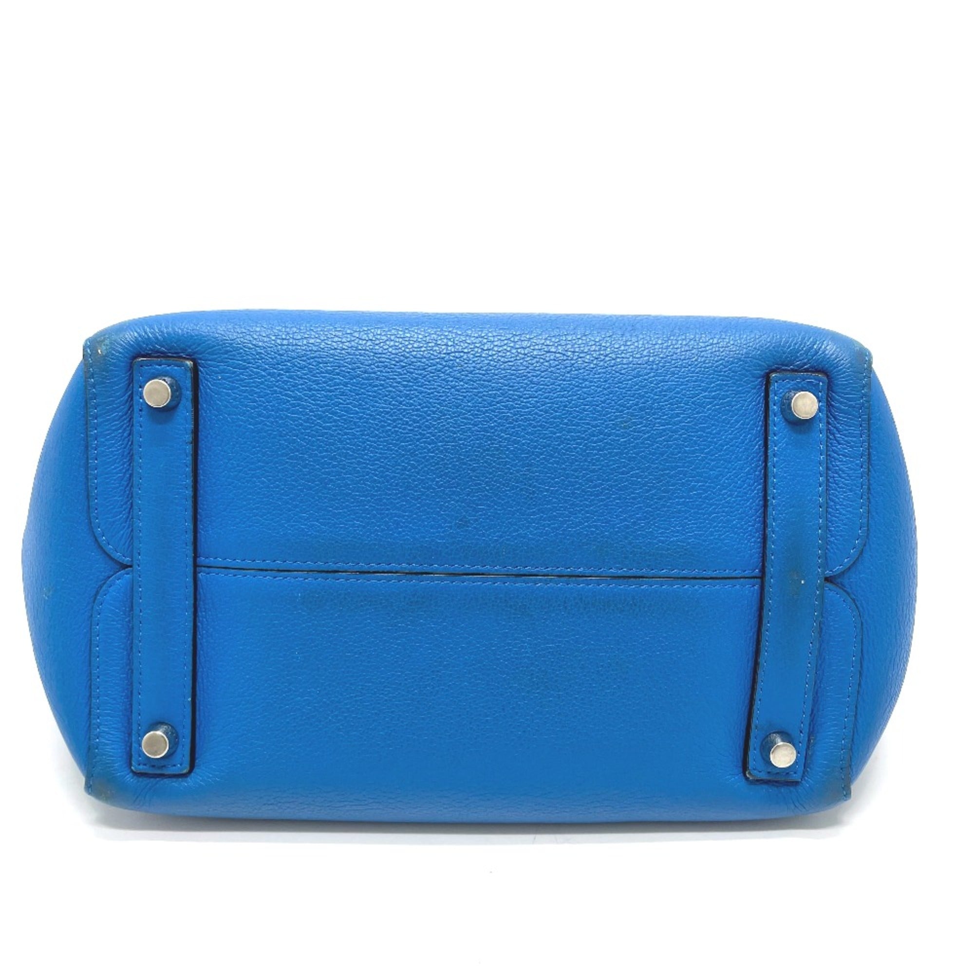 Christian Dior Blue Leather Tote Bag (Pre-Owned)