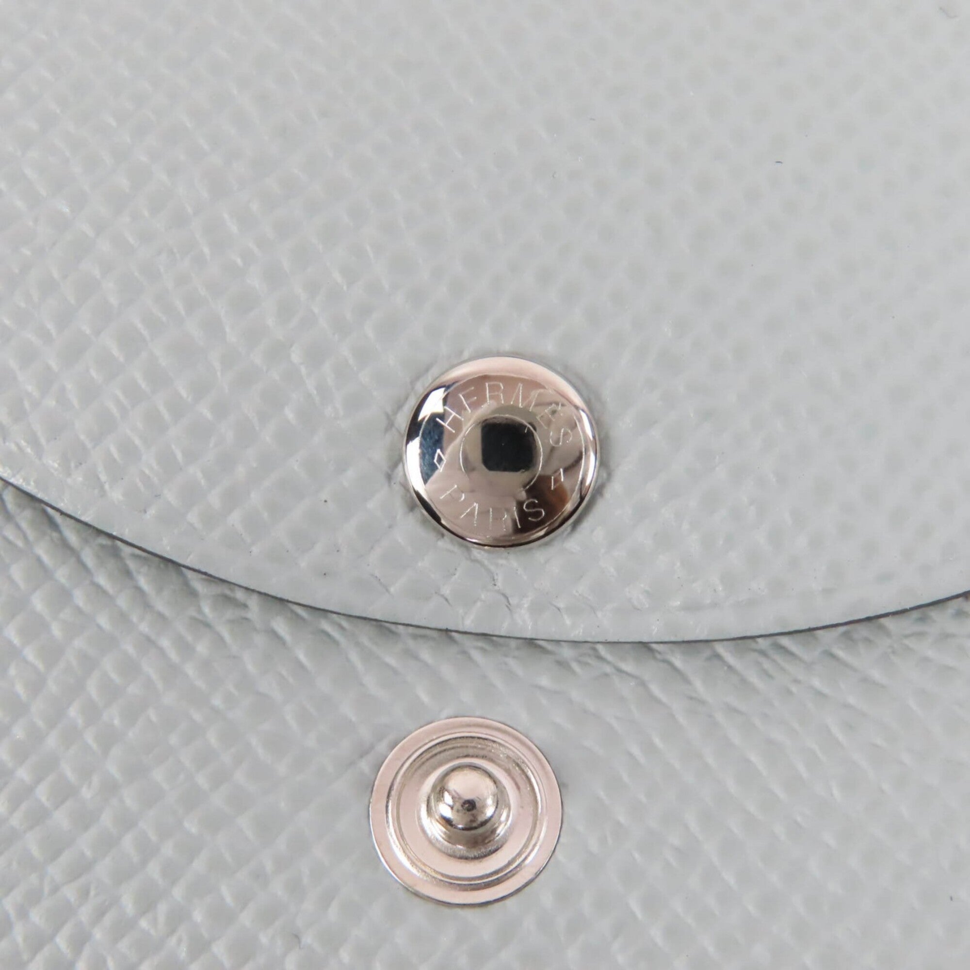 Hermes Sellier Blue Gray Epsom Leather Coin Purse/Coin Case (Pre-Owned)