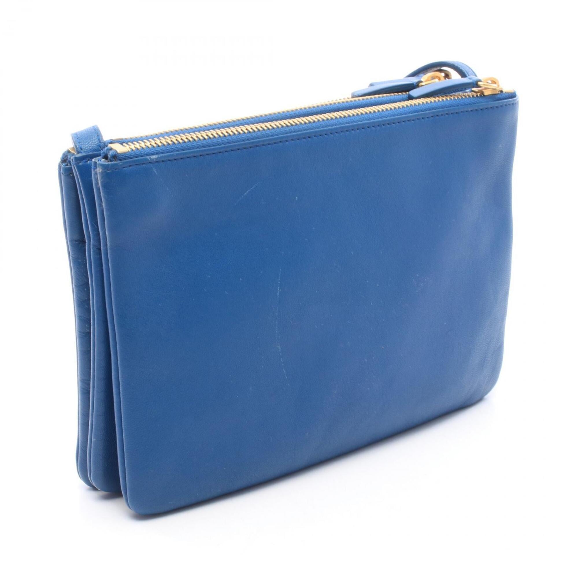 Celine Blue Leather Handbag Shoulder Bag (Pre-Owned)
