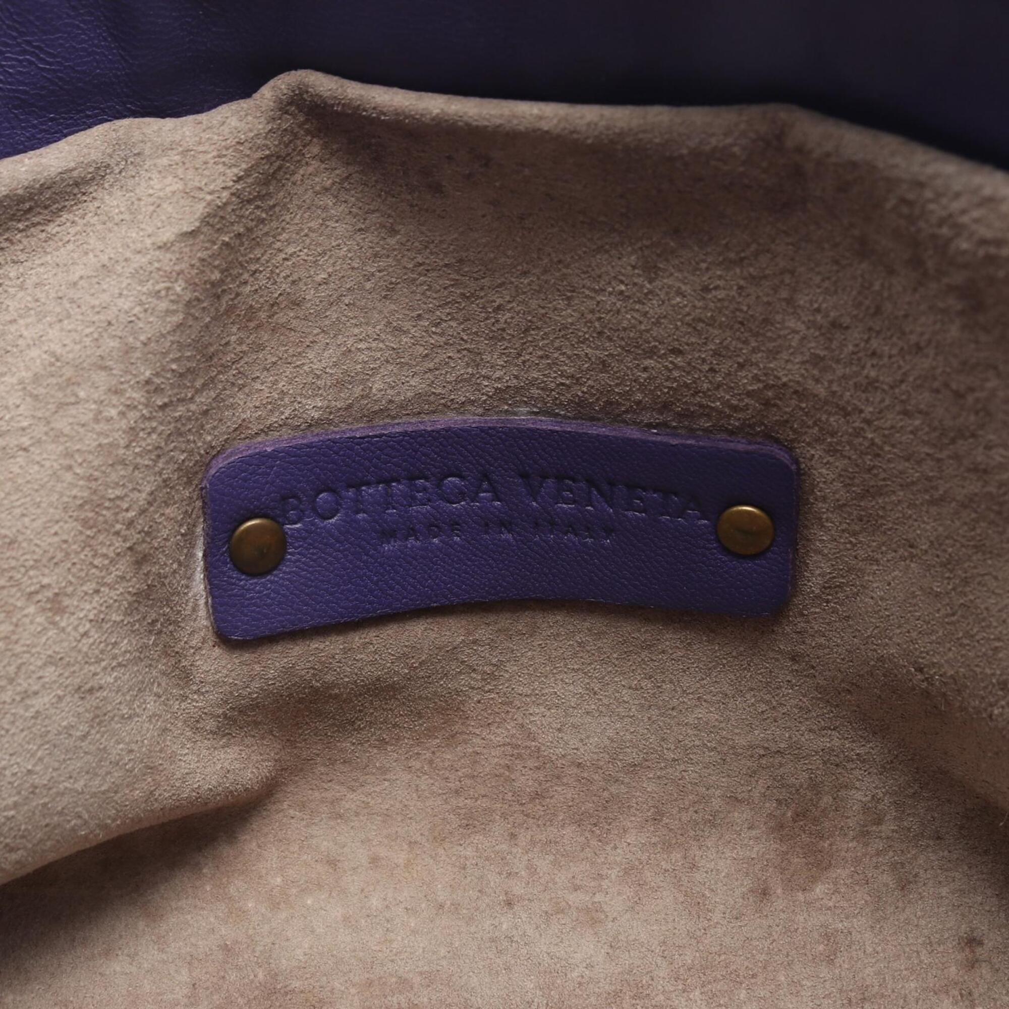 Bottega Veneta Purple Intrecciato Shoulder Bag (Pre-Owned)